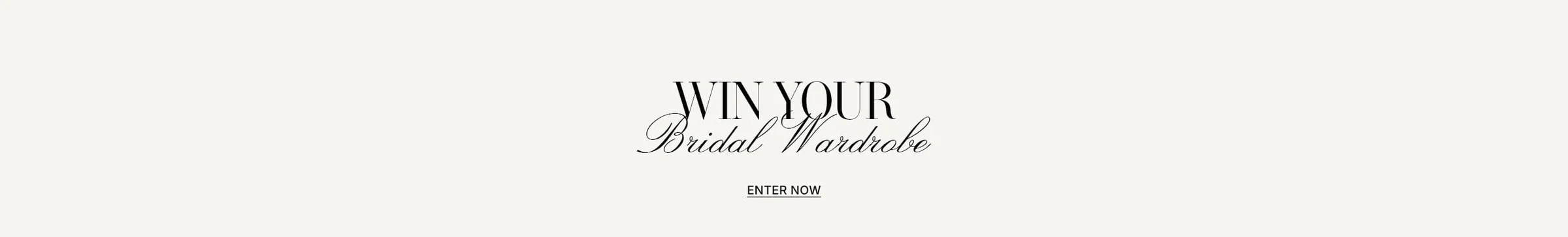 Win your bridal wardrobe