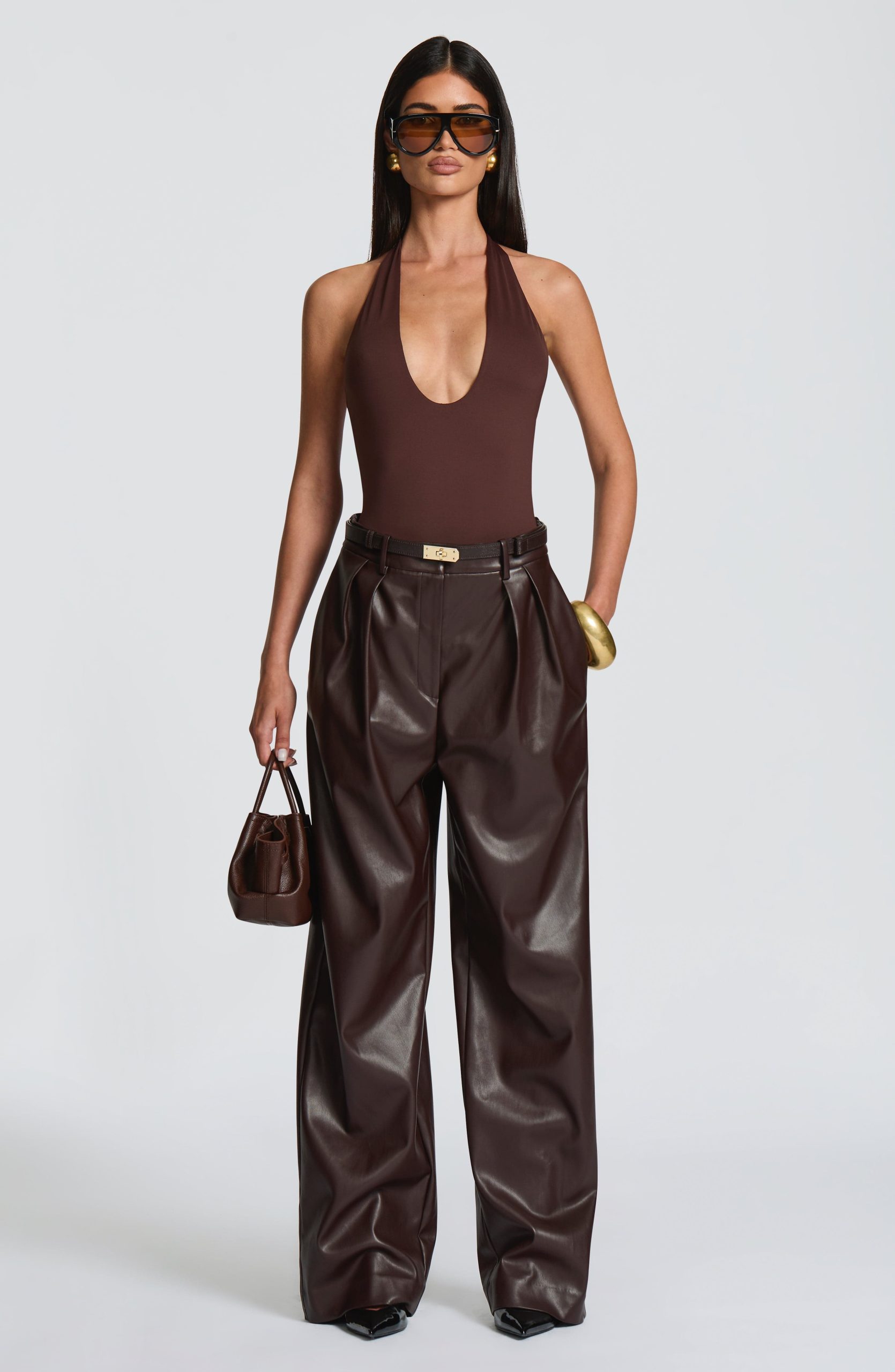 Glenda Pants – Plum Brown
