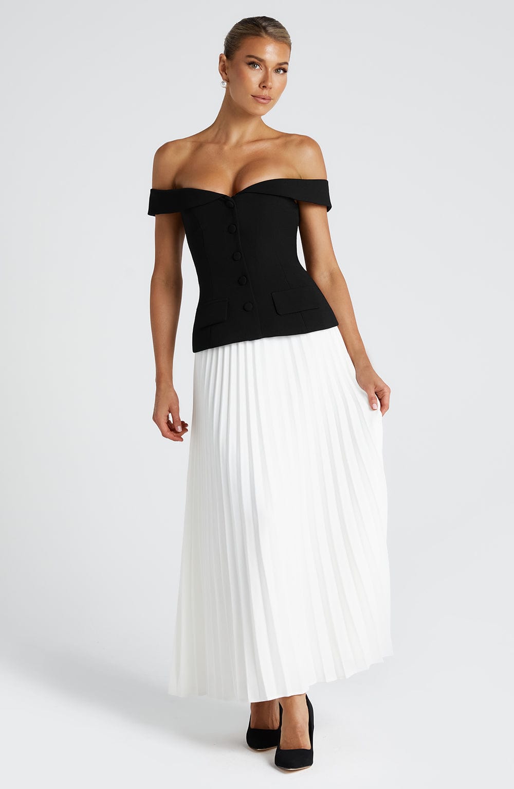 Penny Midi Skirt – Ivory