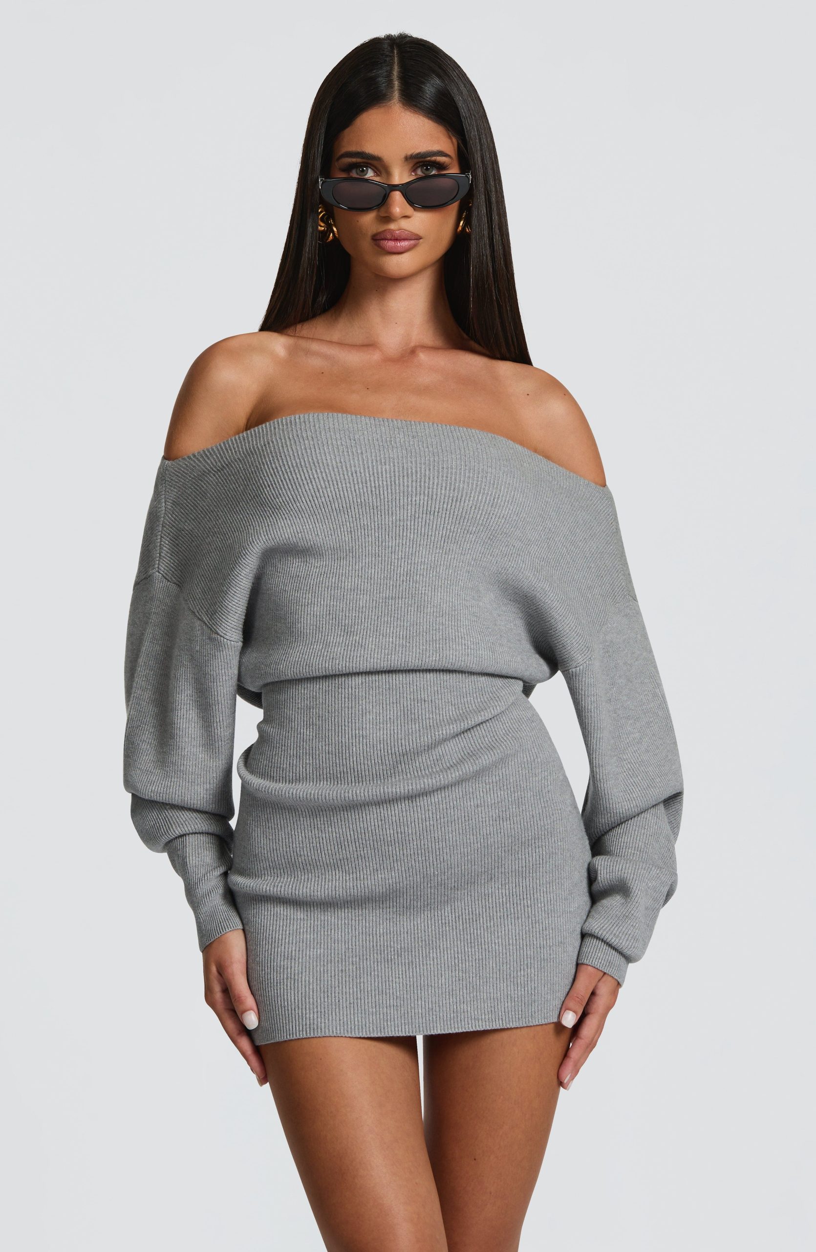 Sawyer Mini Dress – Light Grey