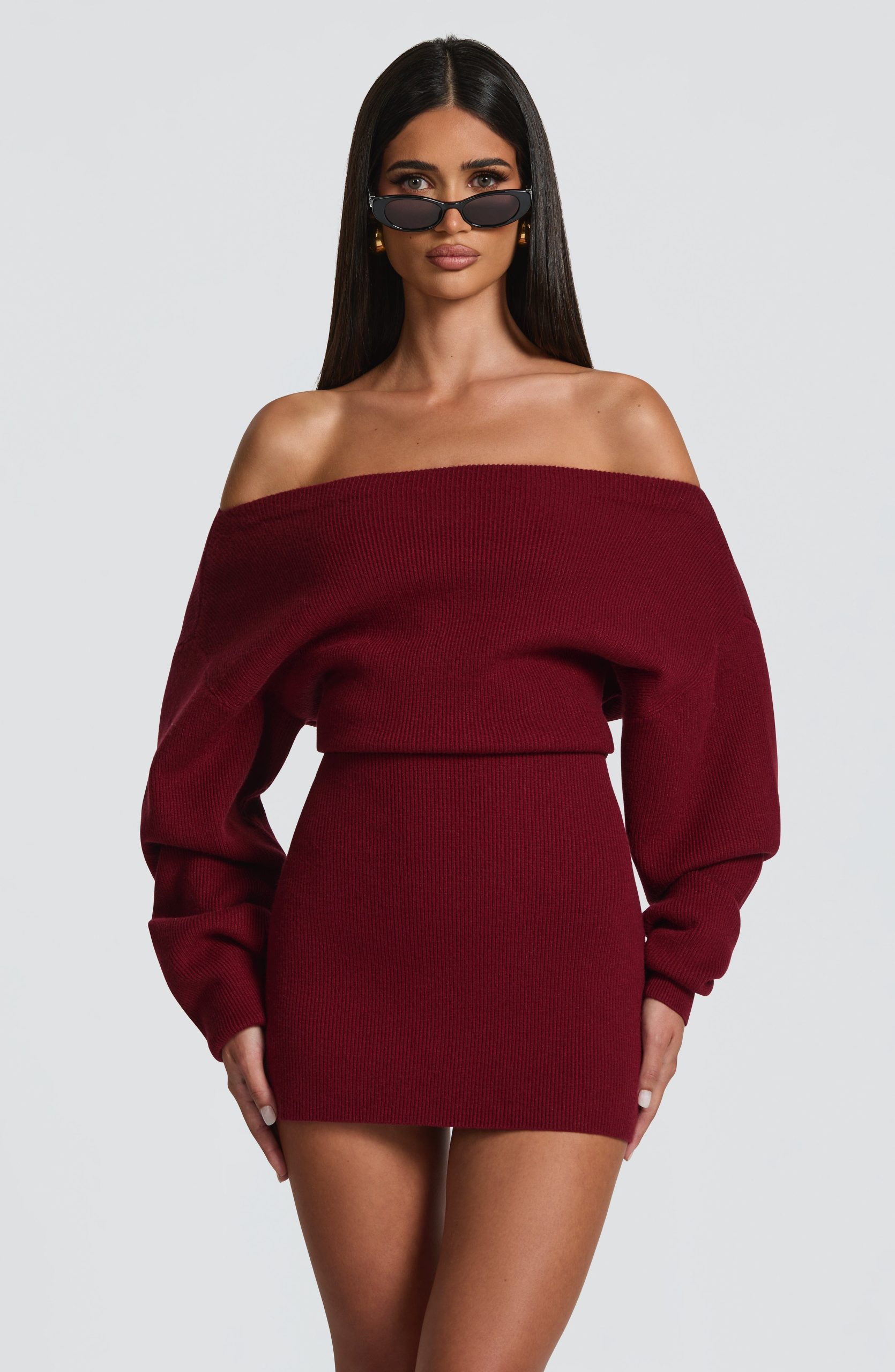 Sawyer Mini Dress – Burgundy