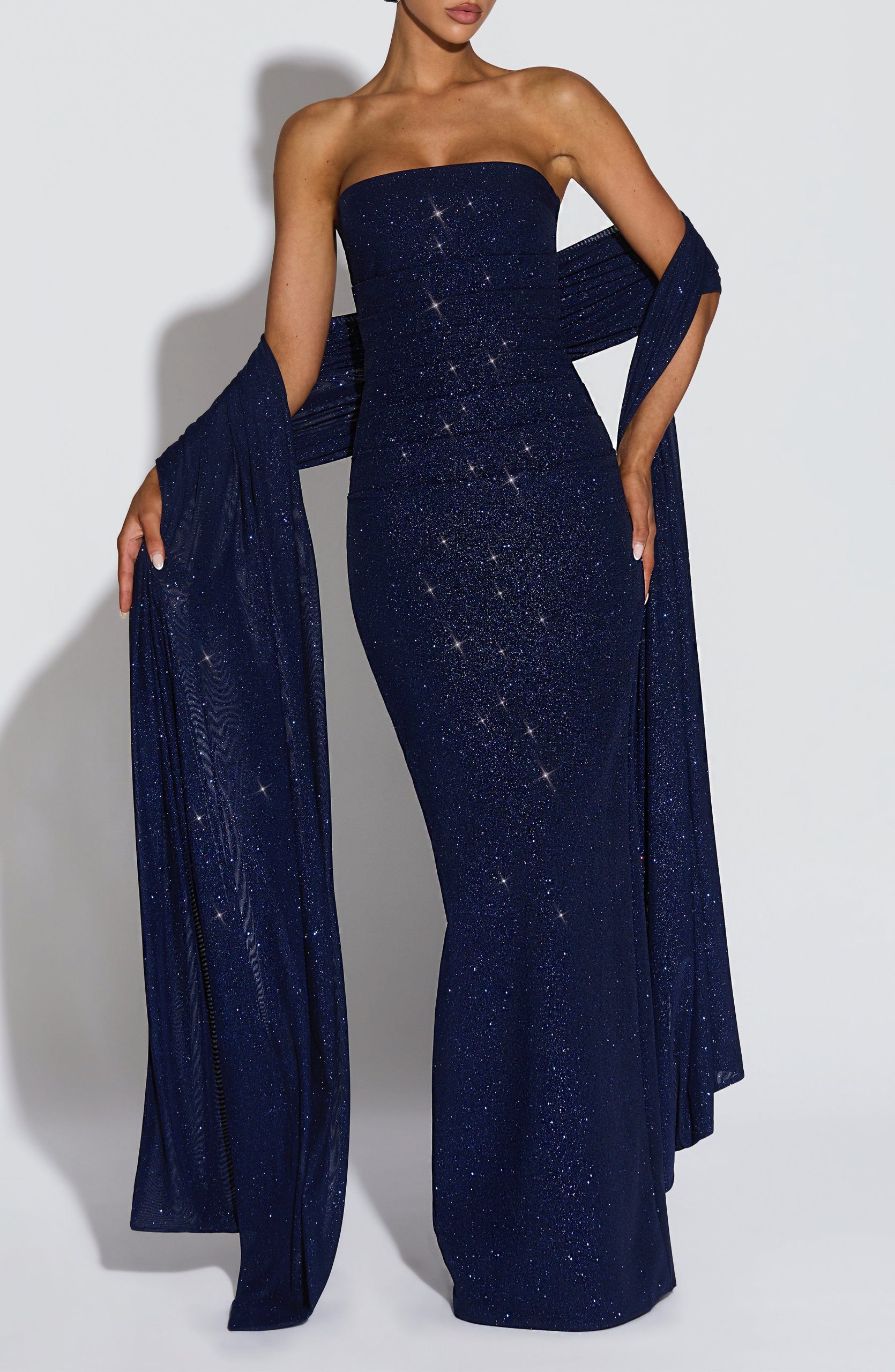 Agnes Shawl – Navy Sparkle
