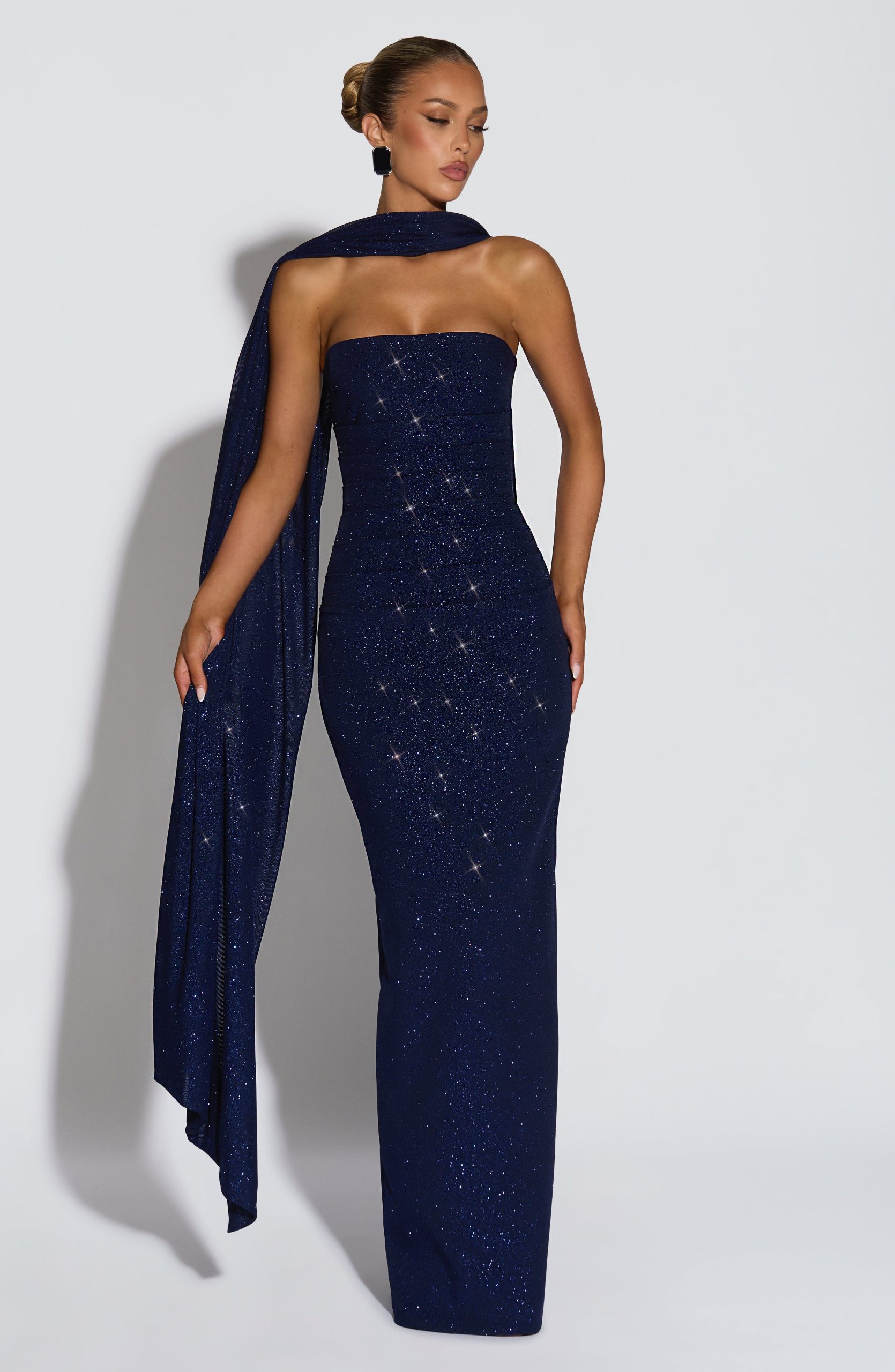 Pandra Maxi Dress – Navy Sparkle