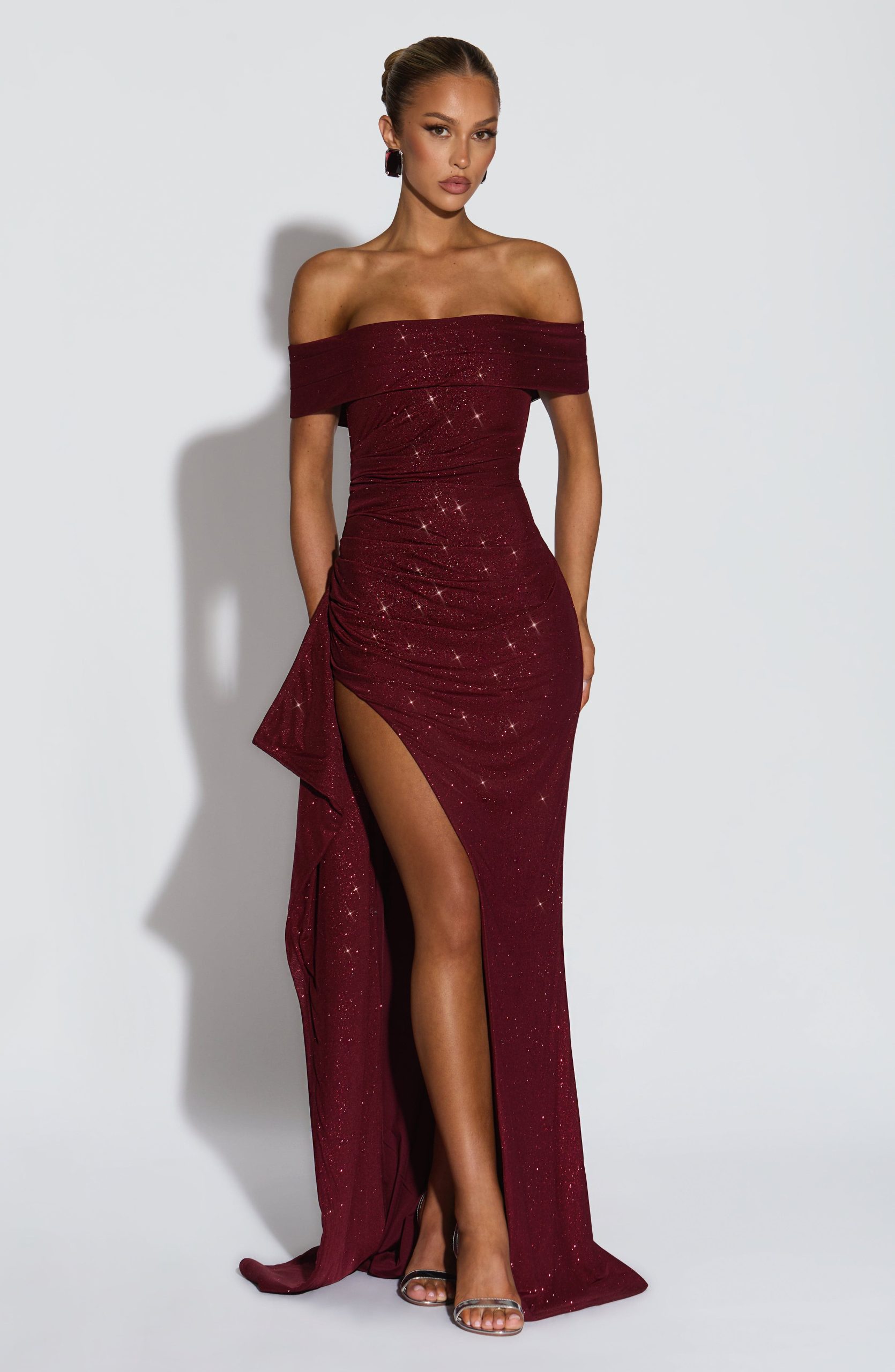 Joyce Maxi Dress – Wine Sparkle