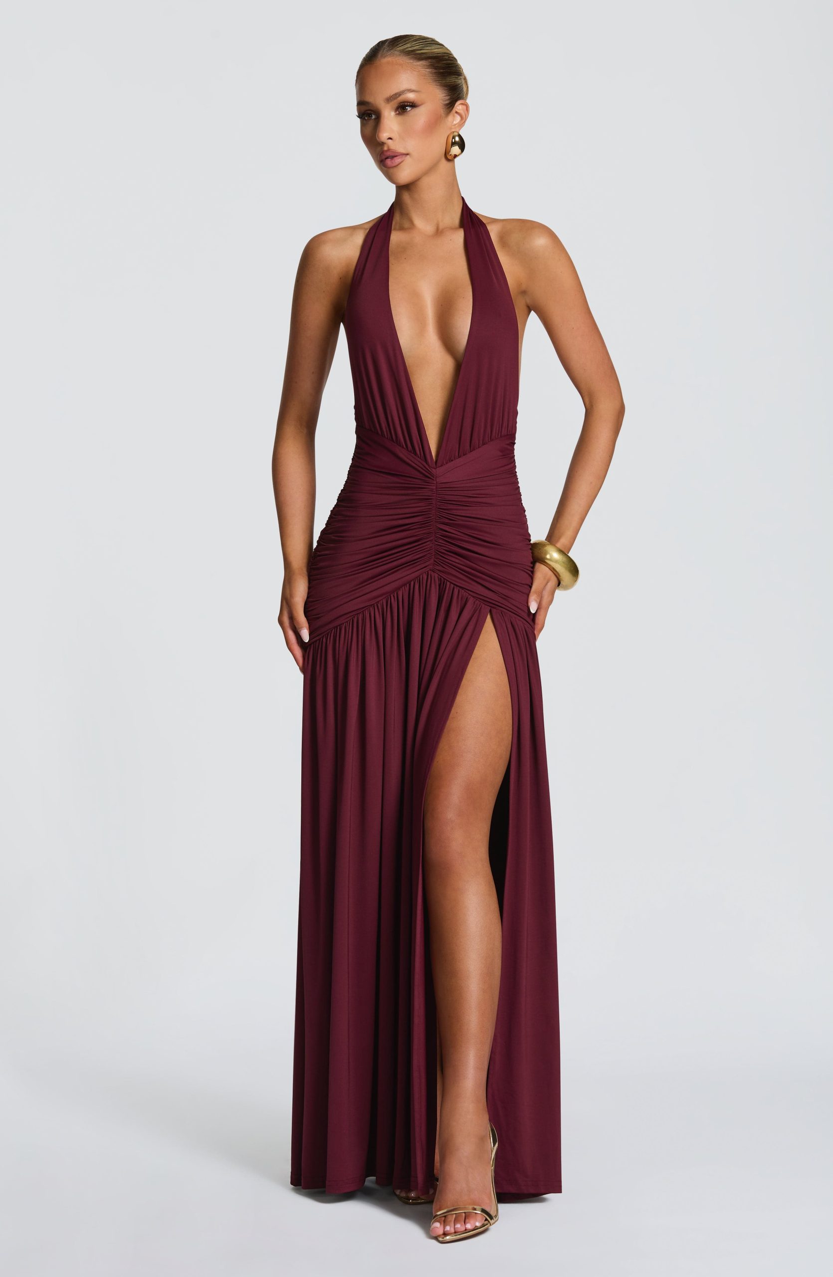 Melania Maxi Dress – Cherry Lacquer