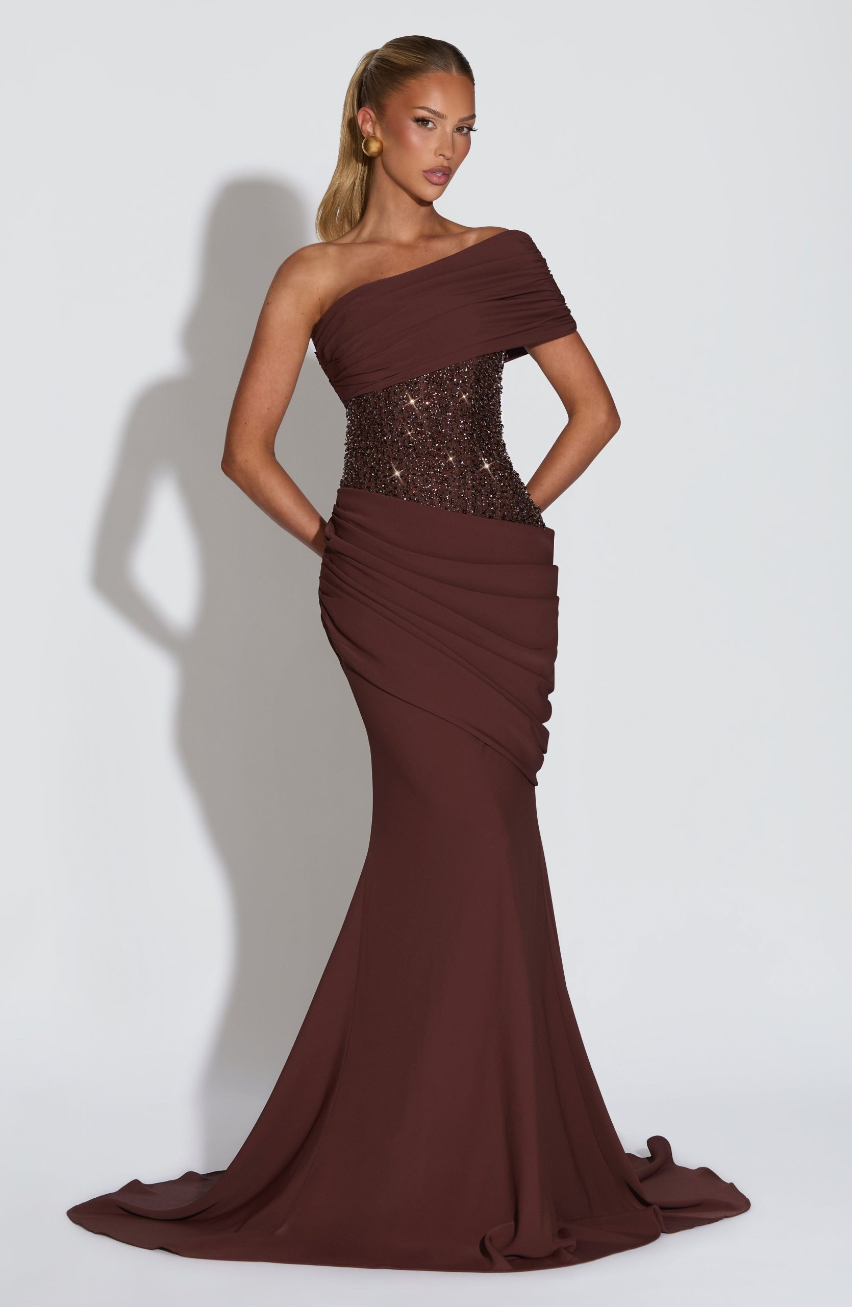 Ellora Gown – Plum Brown