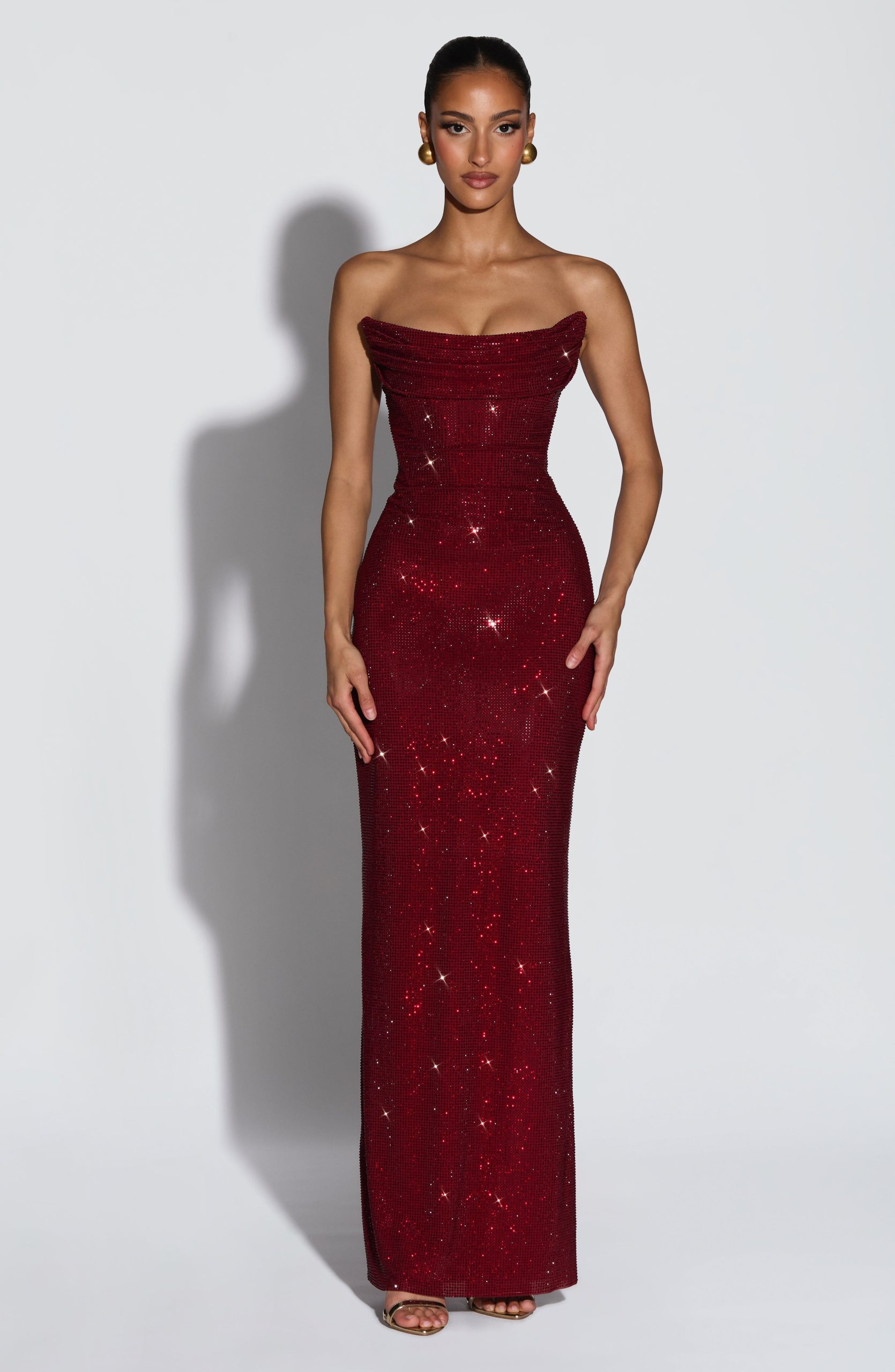 Mirabella Maxi Dress – Burgundy