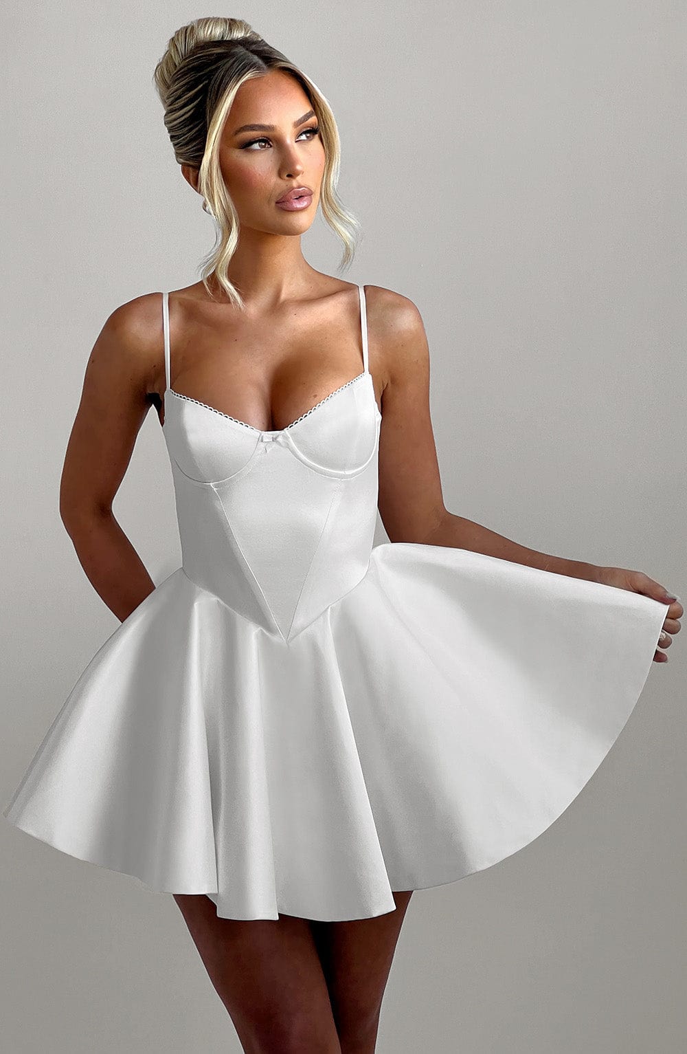 Poppy Mini Dress – Ivory