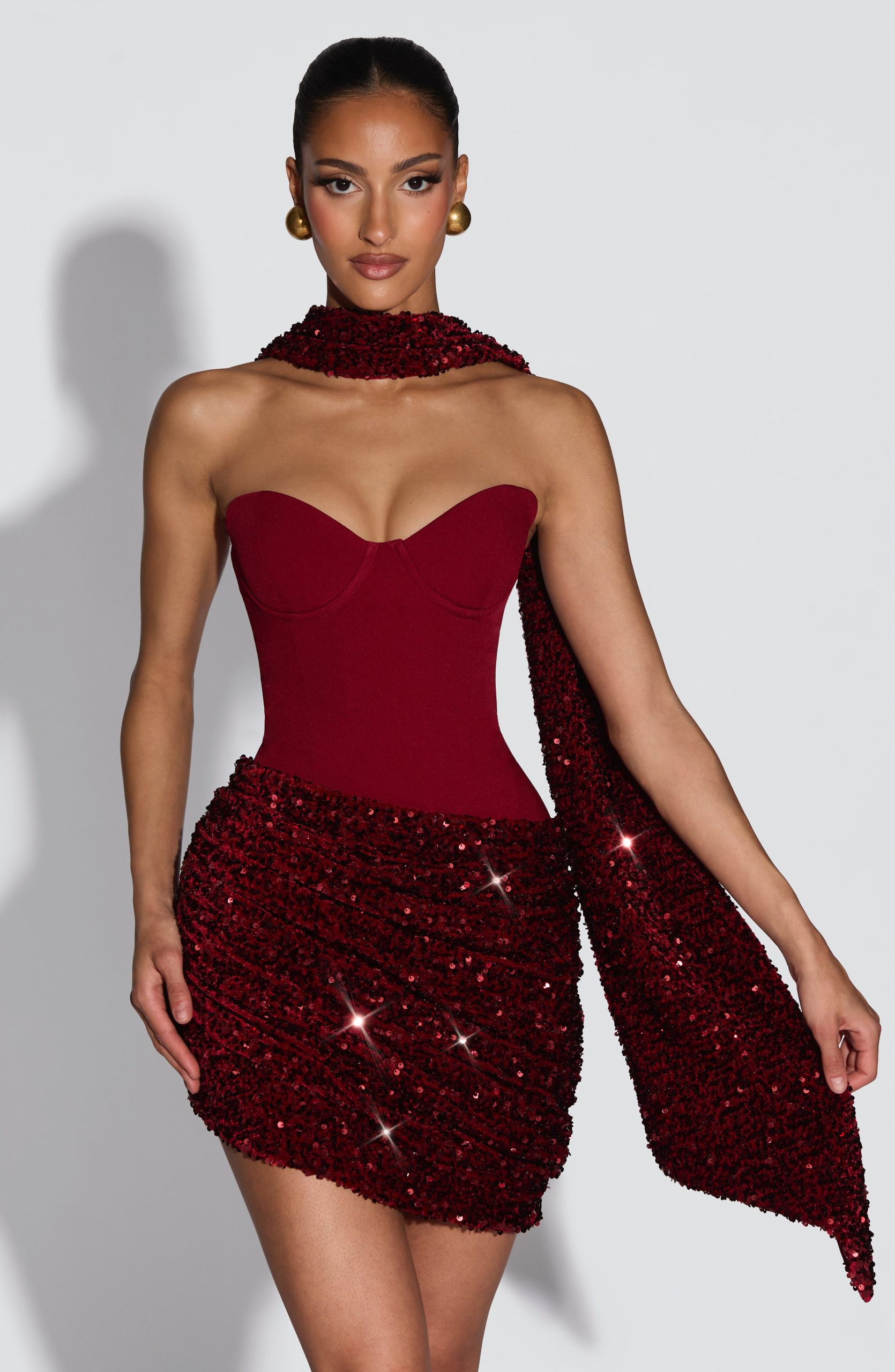 Denise Mini Dress – Wine