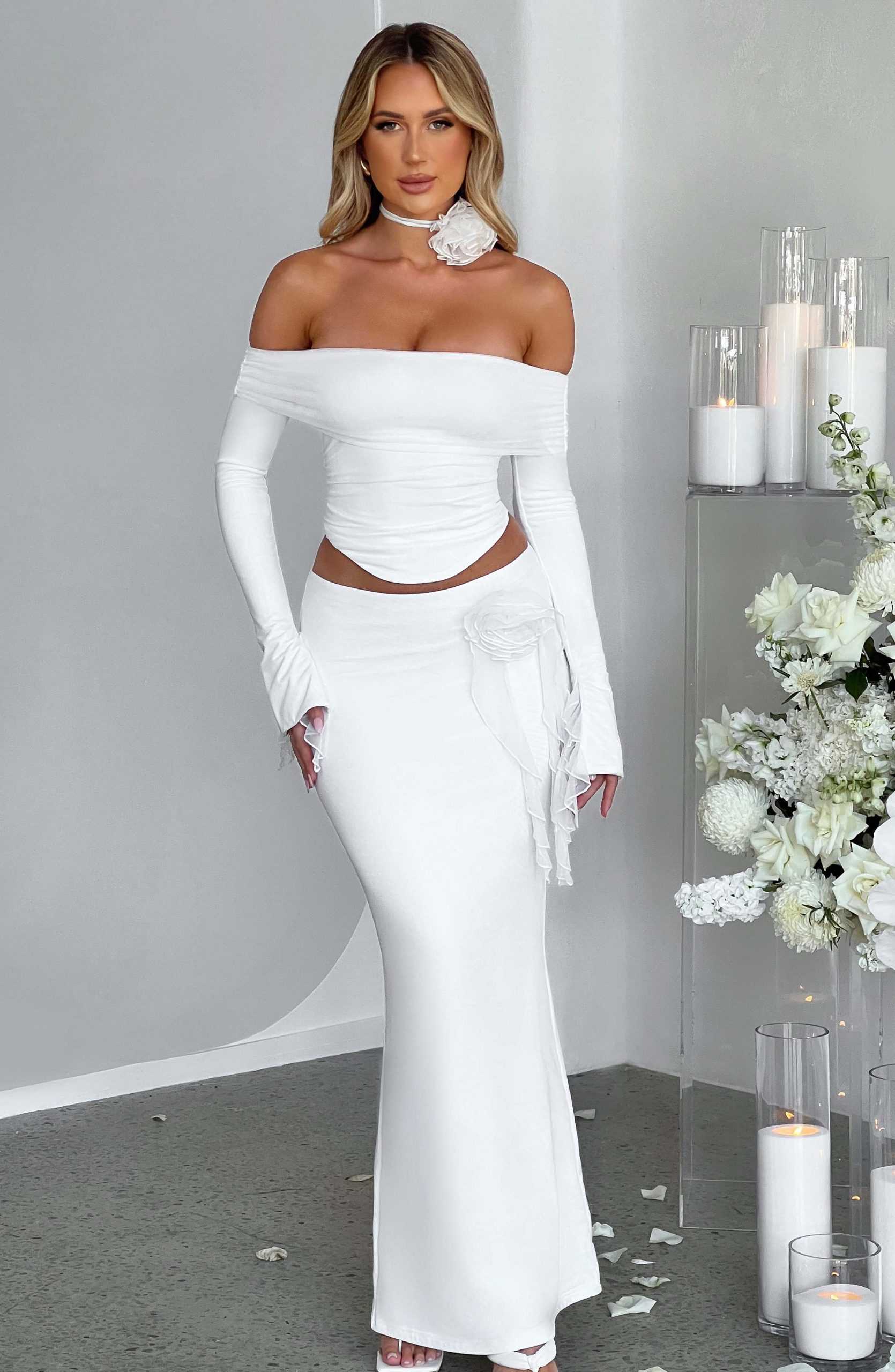 Deema Maxi Skirt – Ivory