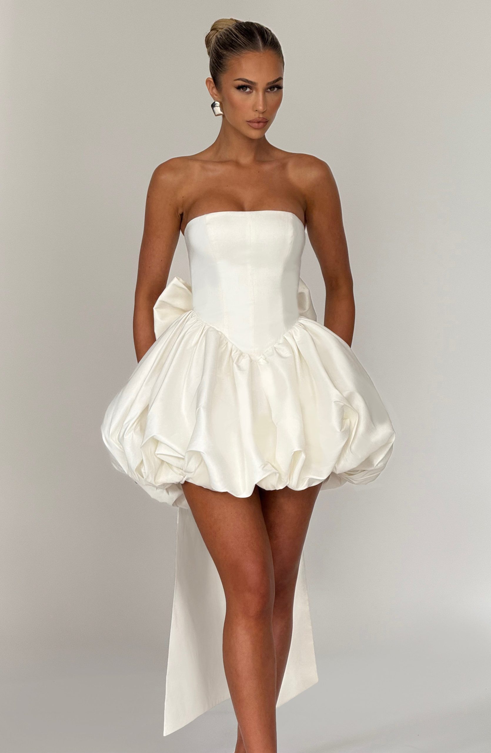 Lotus Mini Dress – Ivory