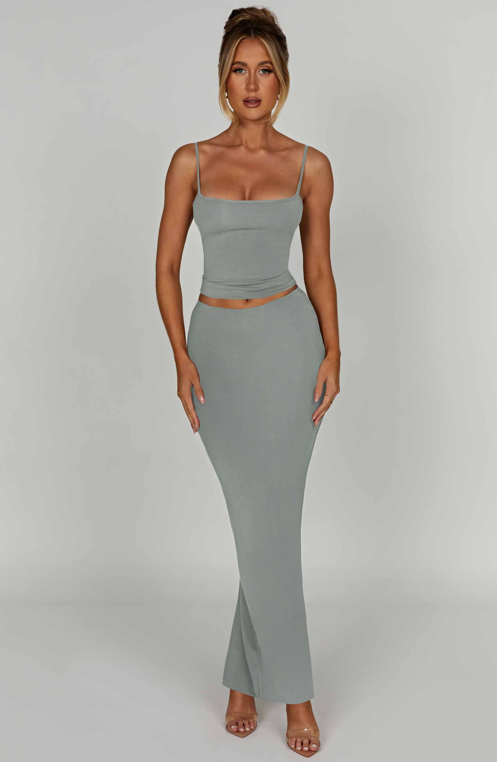 Yazmin Maxi Skirt – Steel