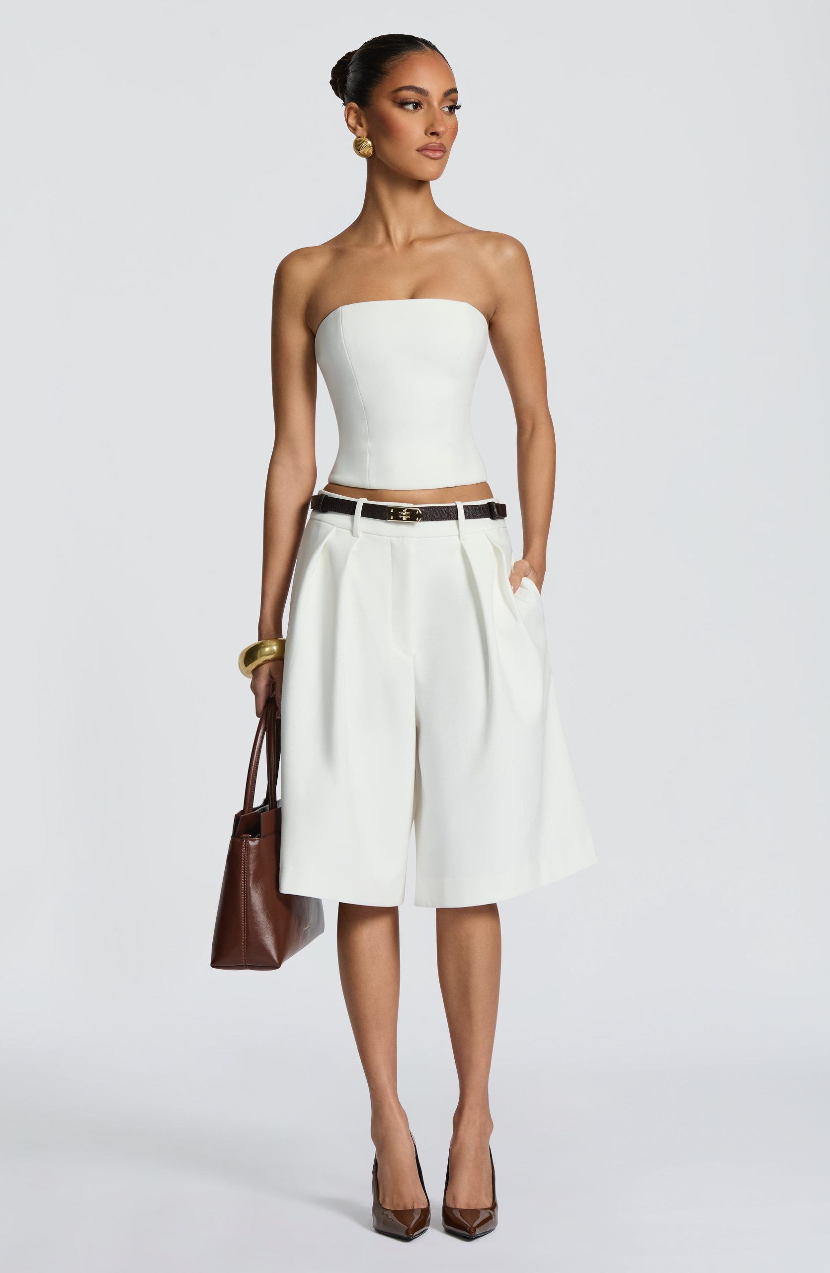 Ausra Bermuda Shorts – Ivory