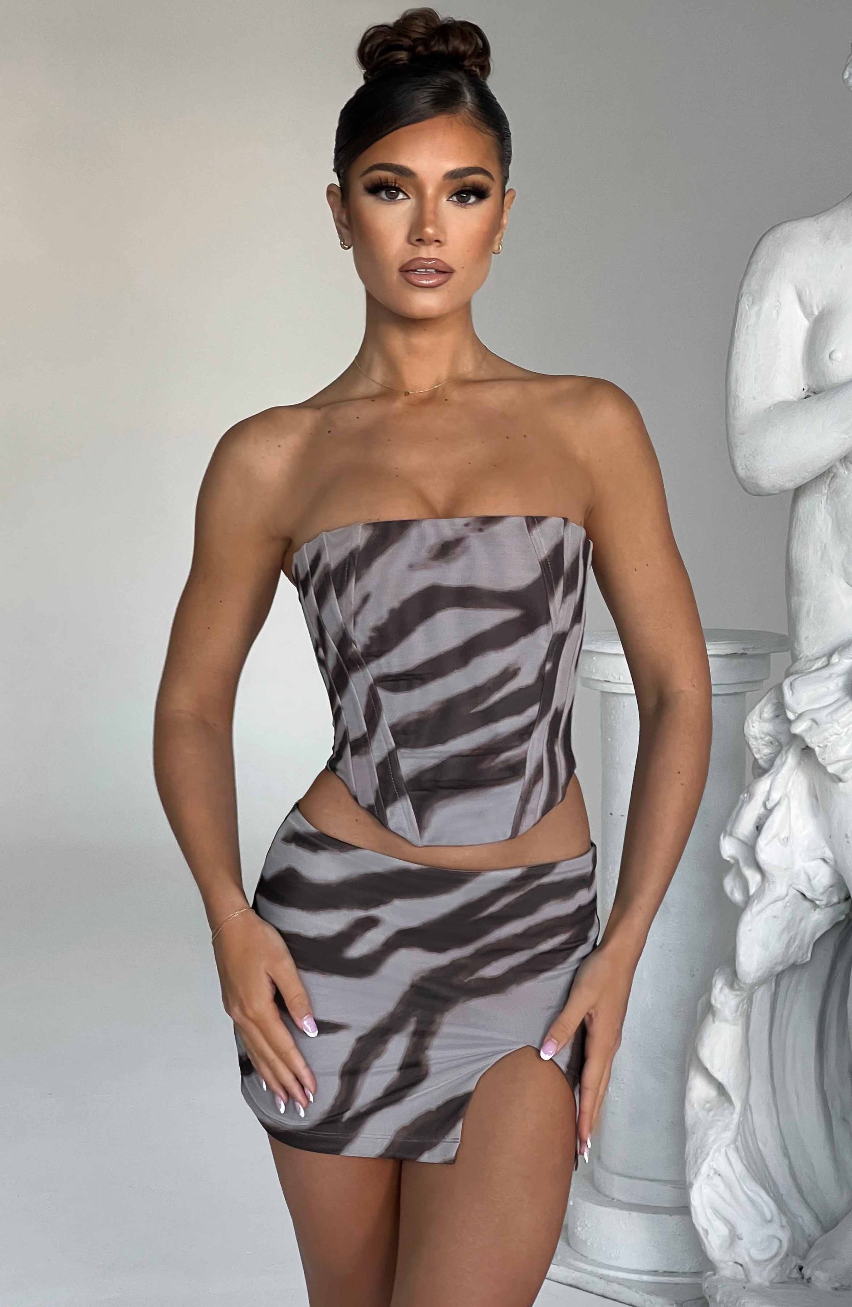 Alina Mini Skirt – Zebra Print