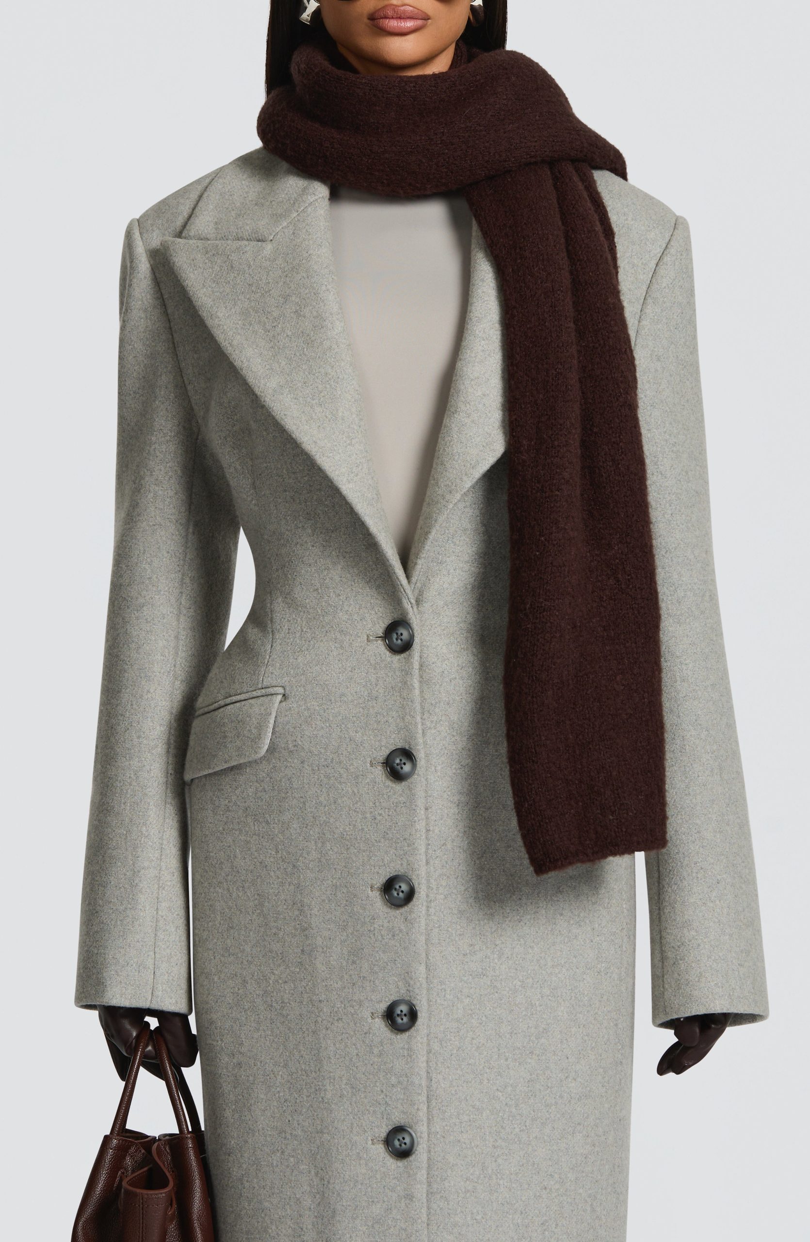 Talin Scarf – Plum Brown