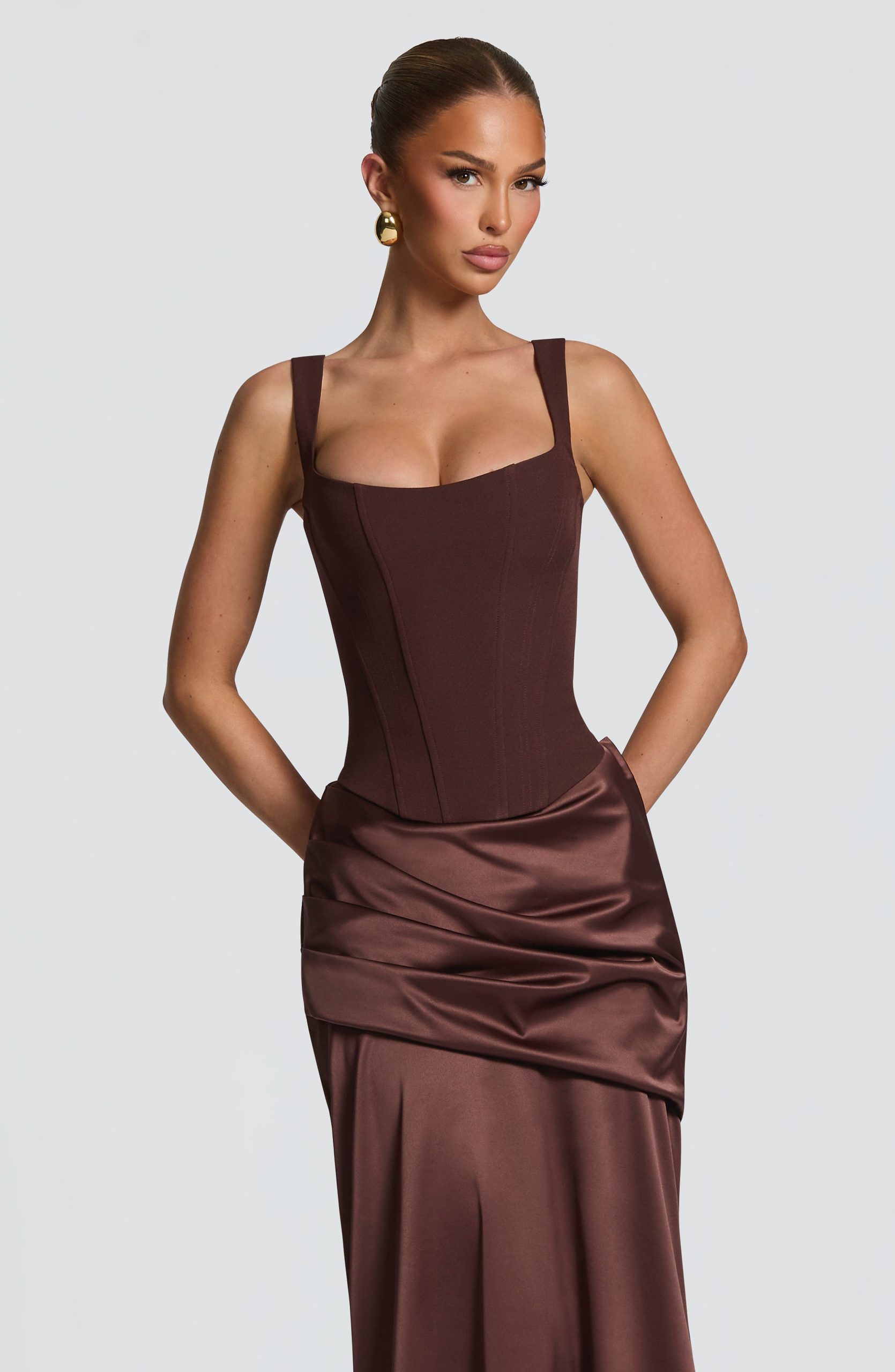Nixie Corset – Plum Brown