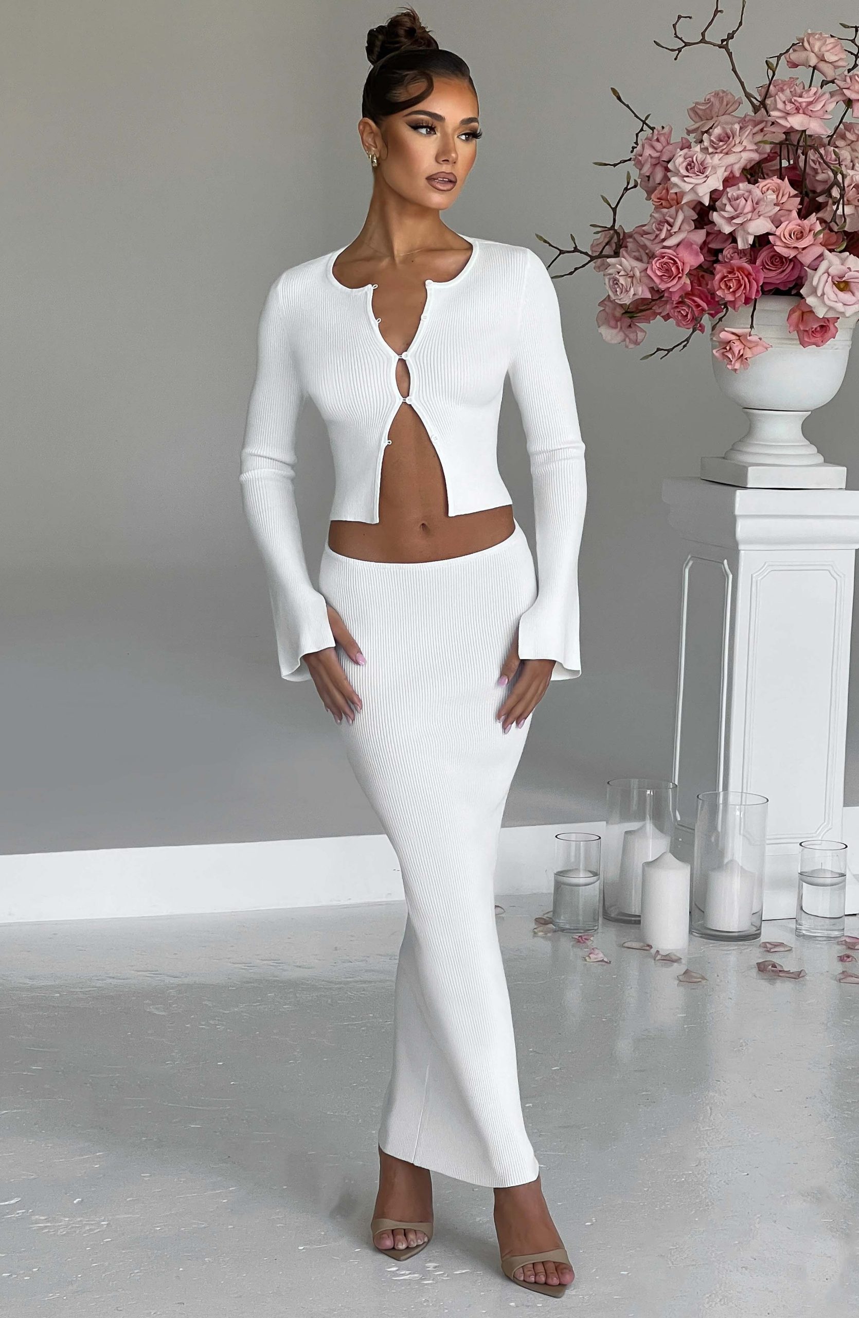 Elia Maxi Skirt – White