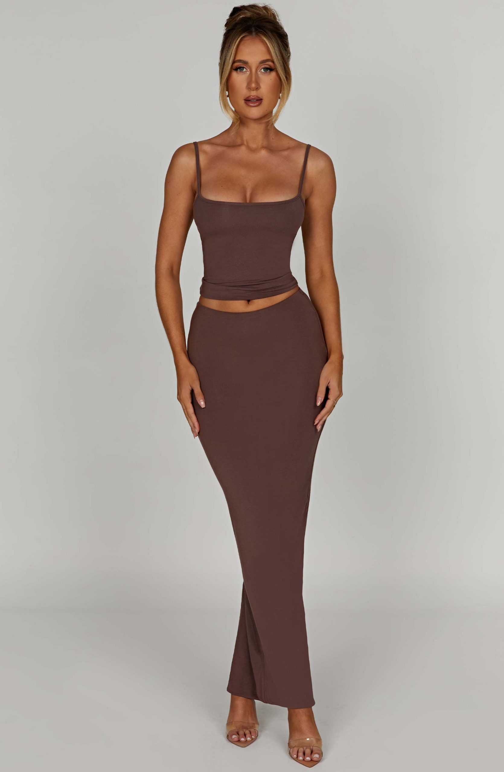 Yazmin Maxi Skirt – Chocolate