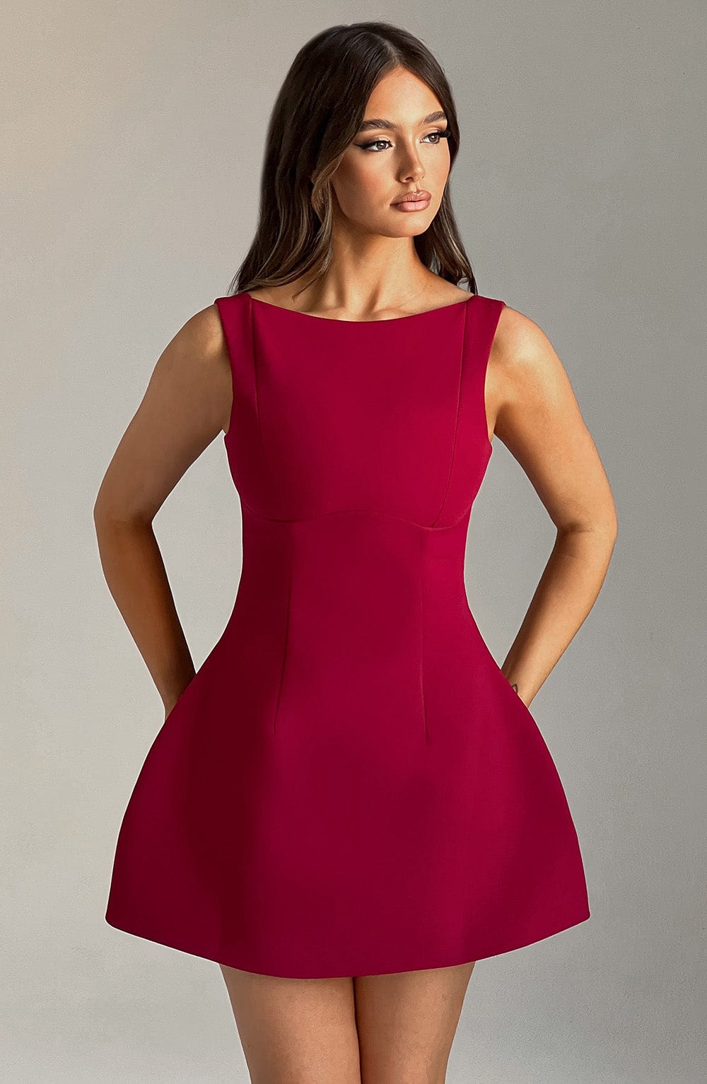 Alana Mini Dress – Wine