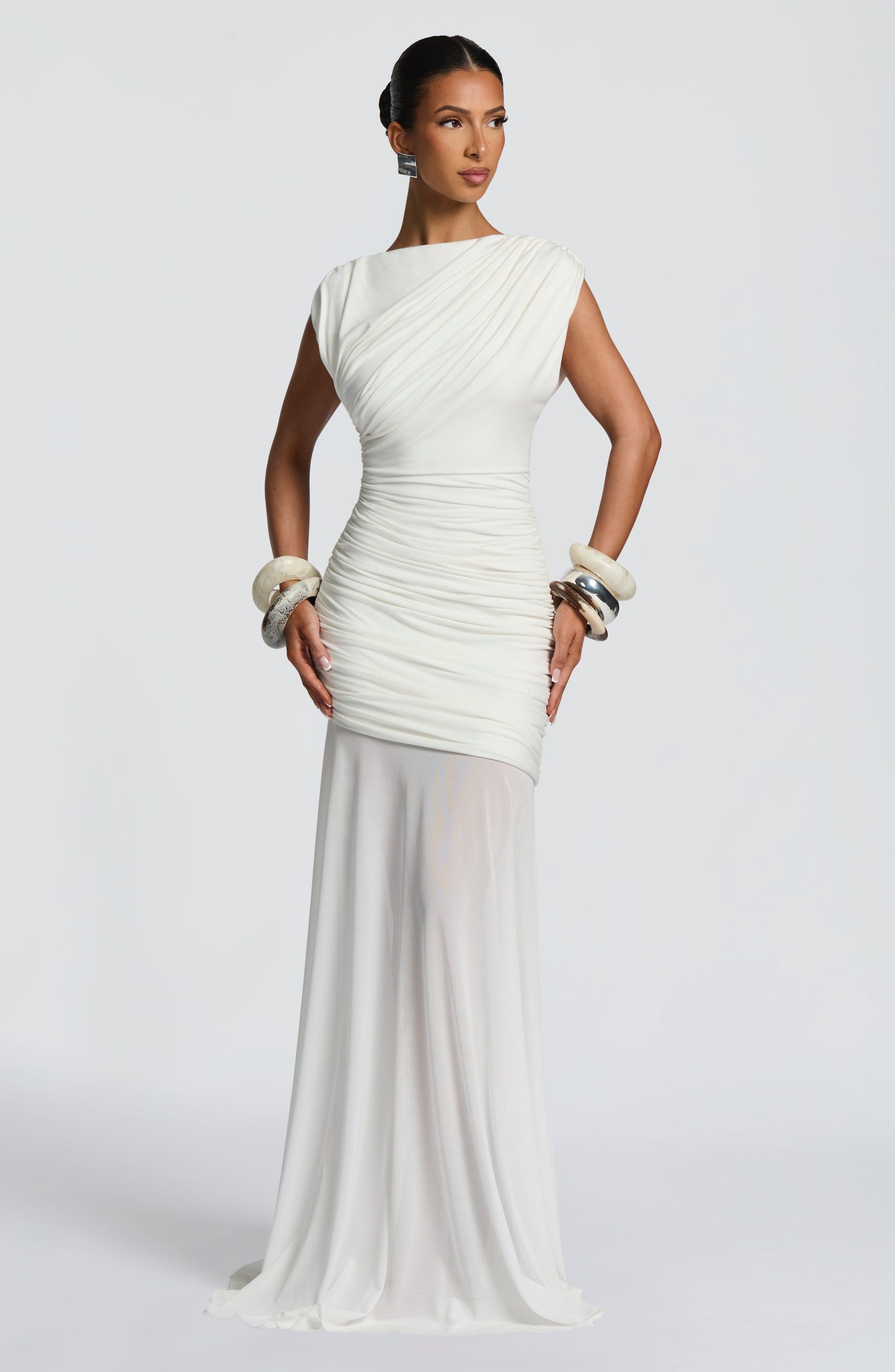 Demelza Maxi Dress – Ivory