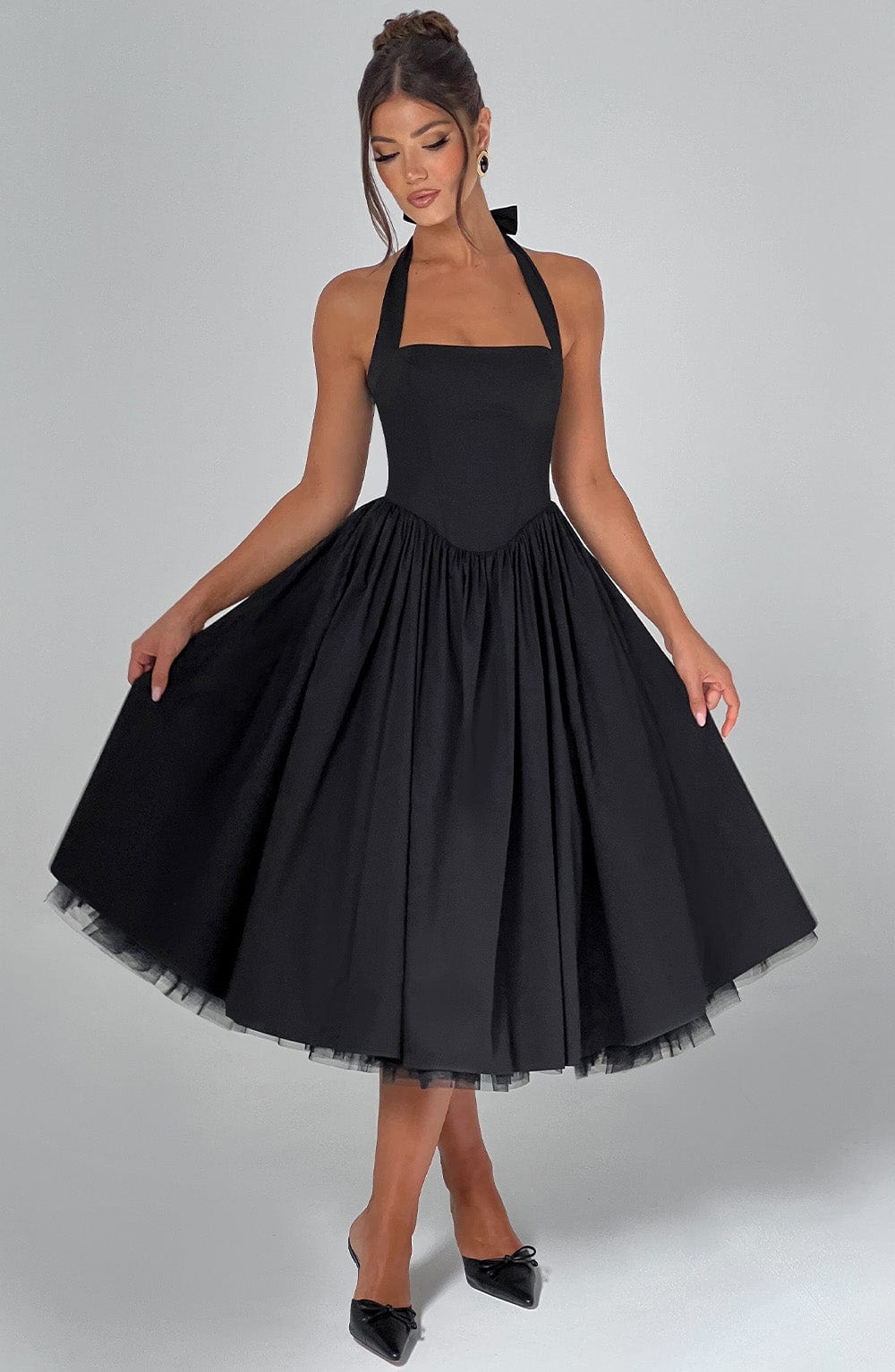 Cressida Midi Dress – Black