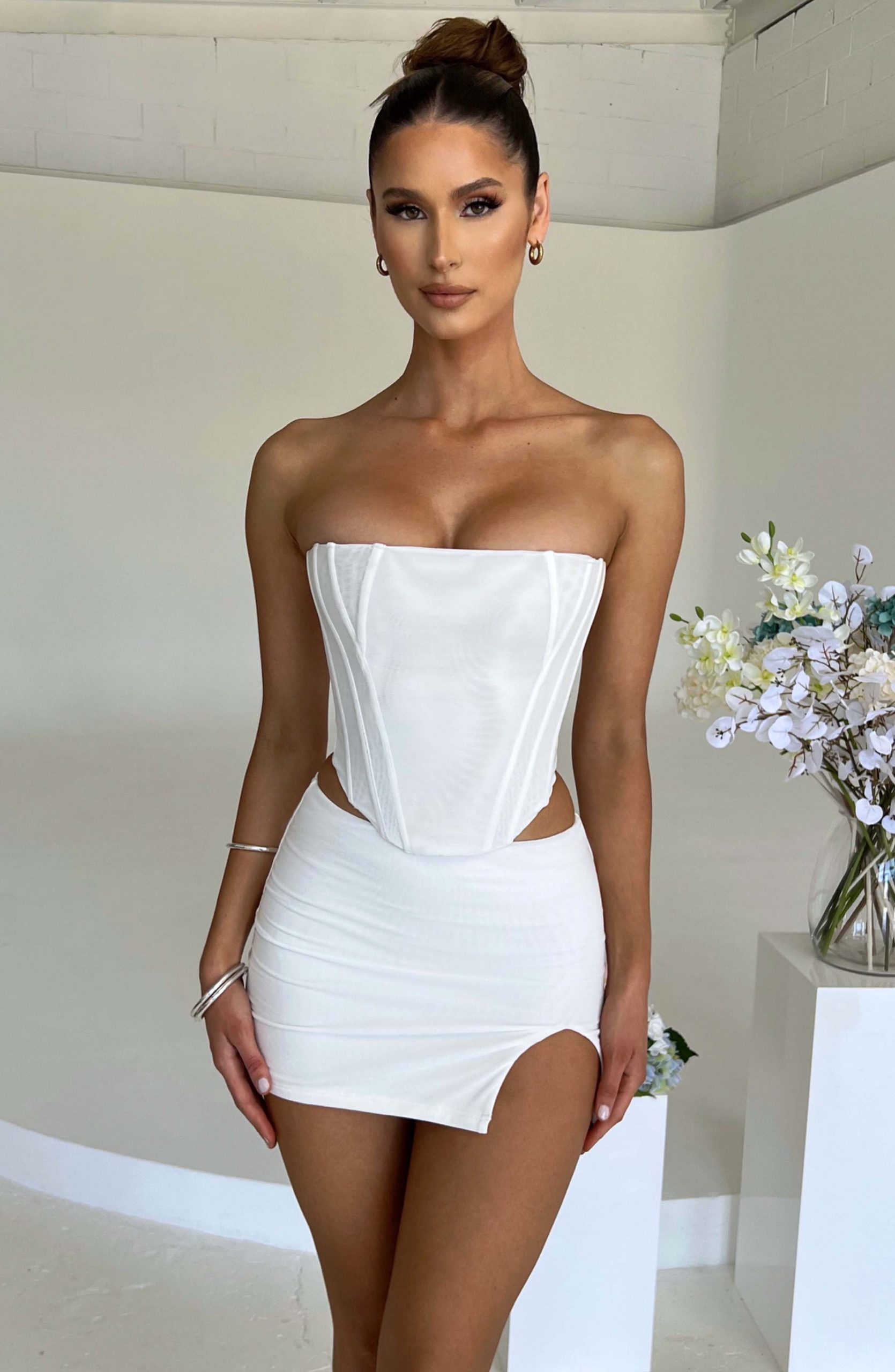 Alina Mini Skirt – White