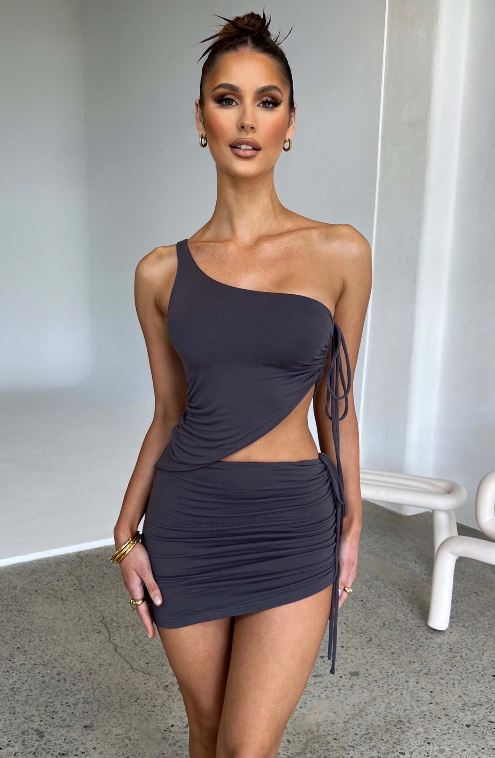 Stormi Mini Skirt – Charcoal
