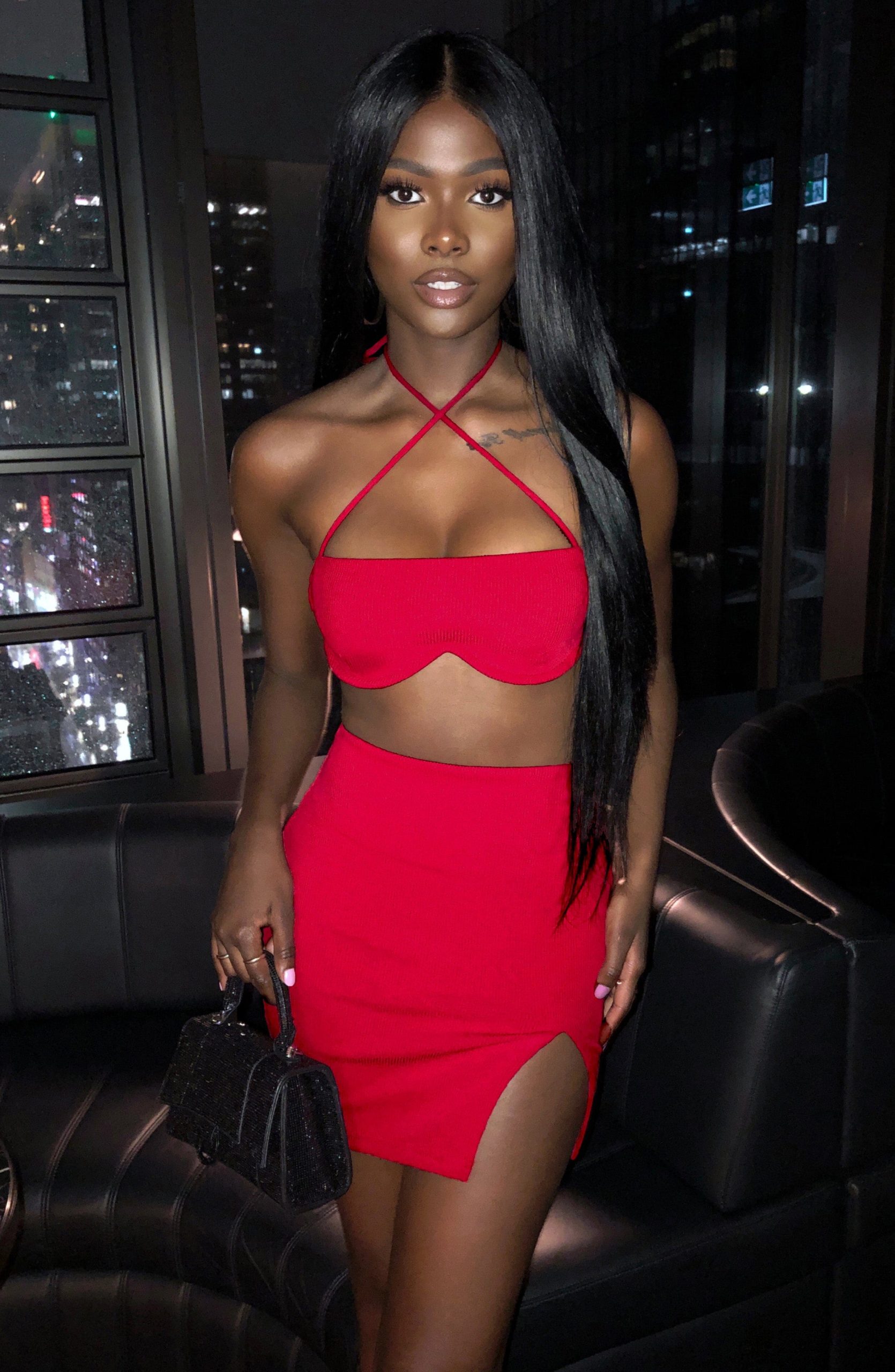 Eliza Mini Skirt – Red