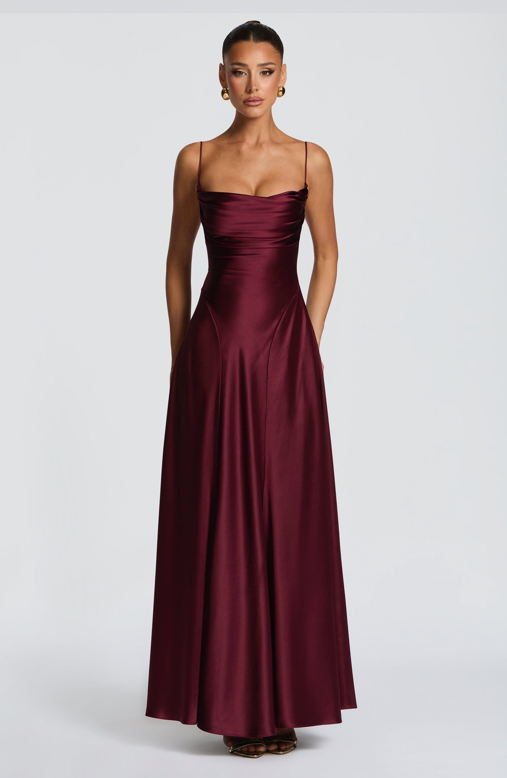 Adelina Maxi Dress – Cherry Lacquer