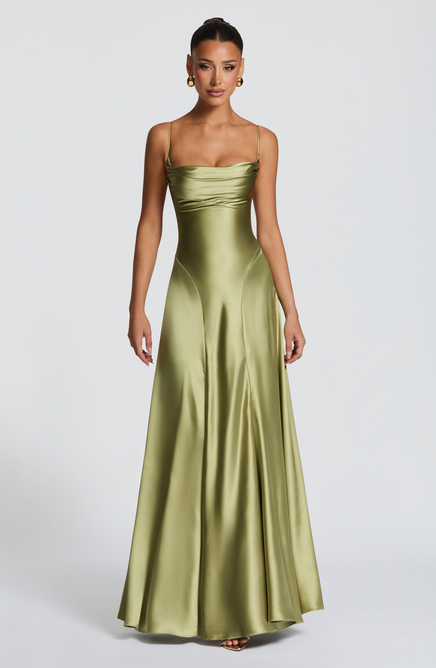 Adelina Maxi Dress – Light Olive