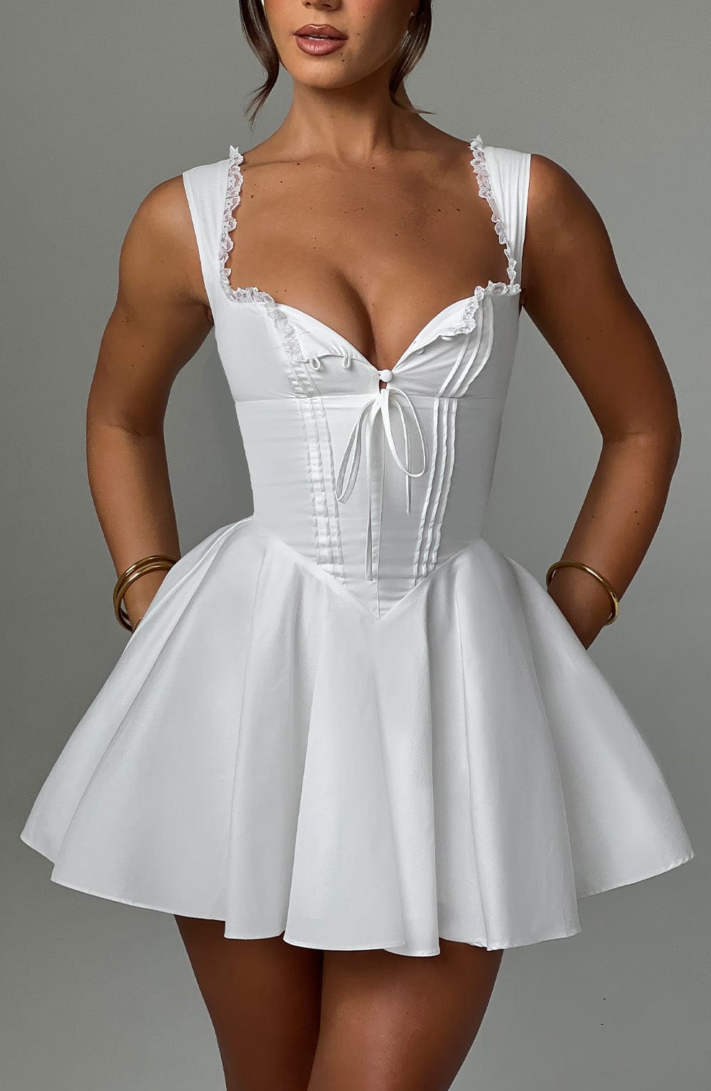 Antonella Mini Dress – Ivory