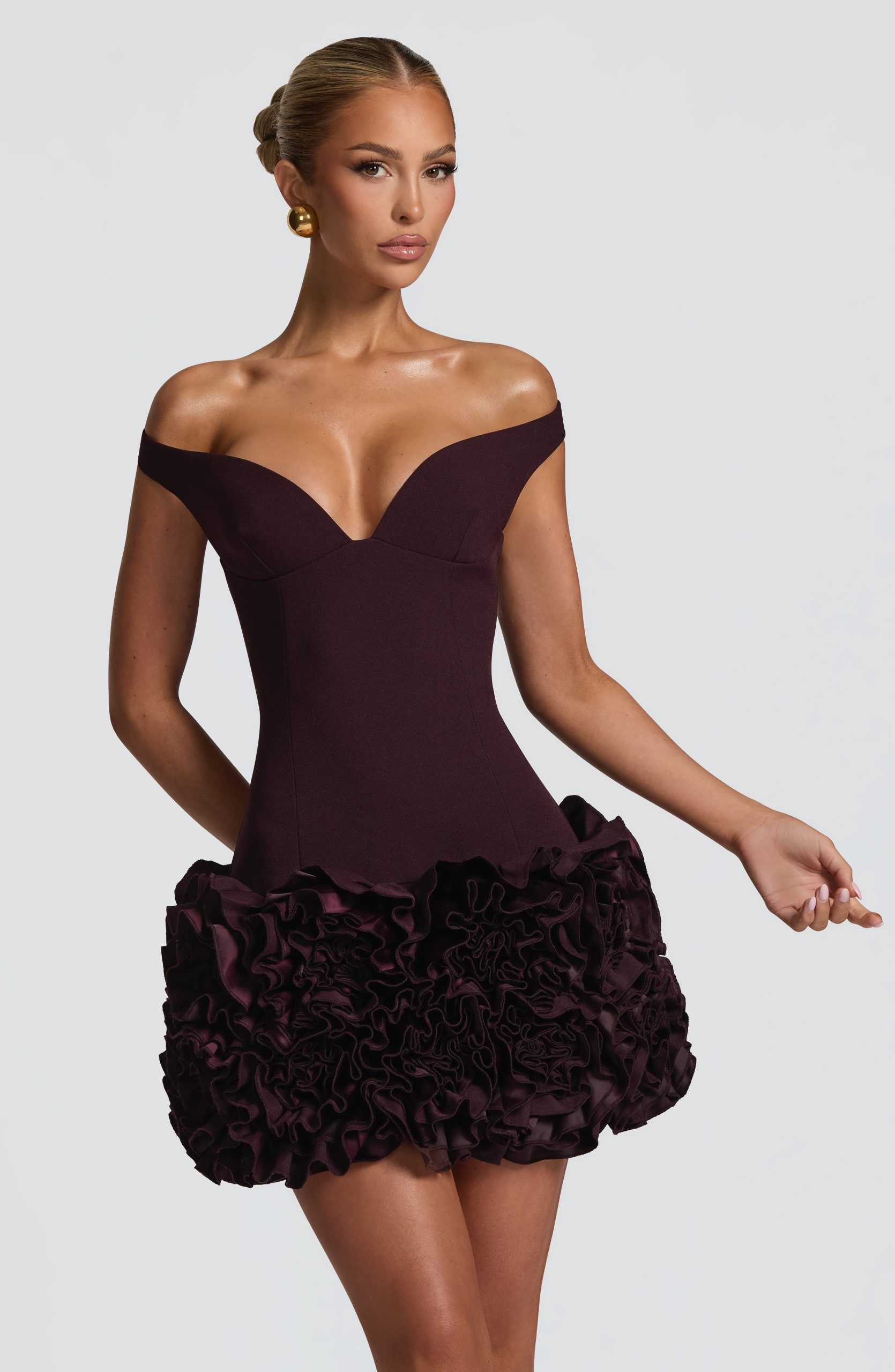 Aveta Mini Dress – Plum