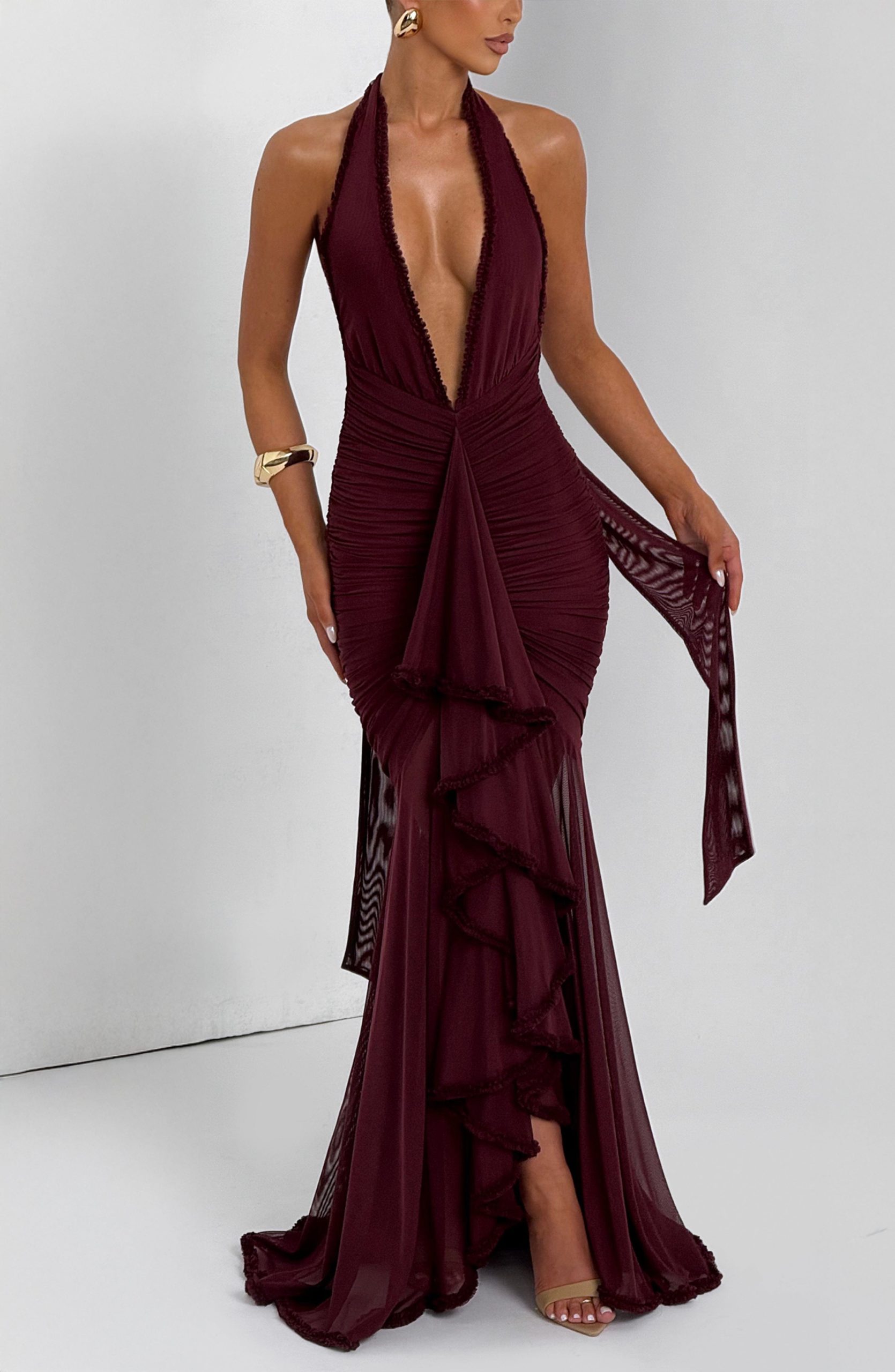 Janessa Maxi Dress – Cherry Lacquer