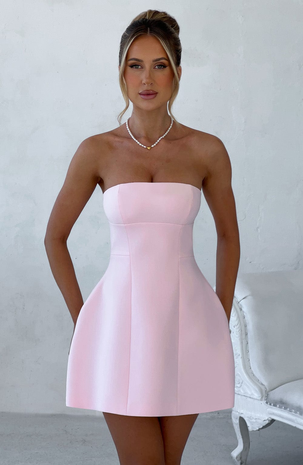 Asha Mini Dress – Blush