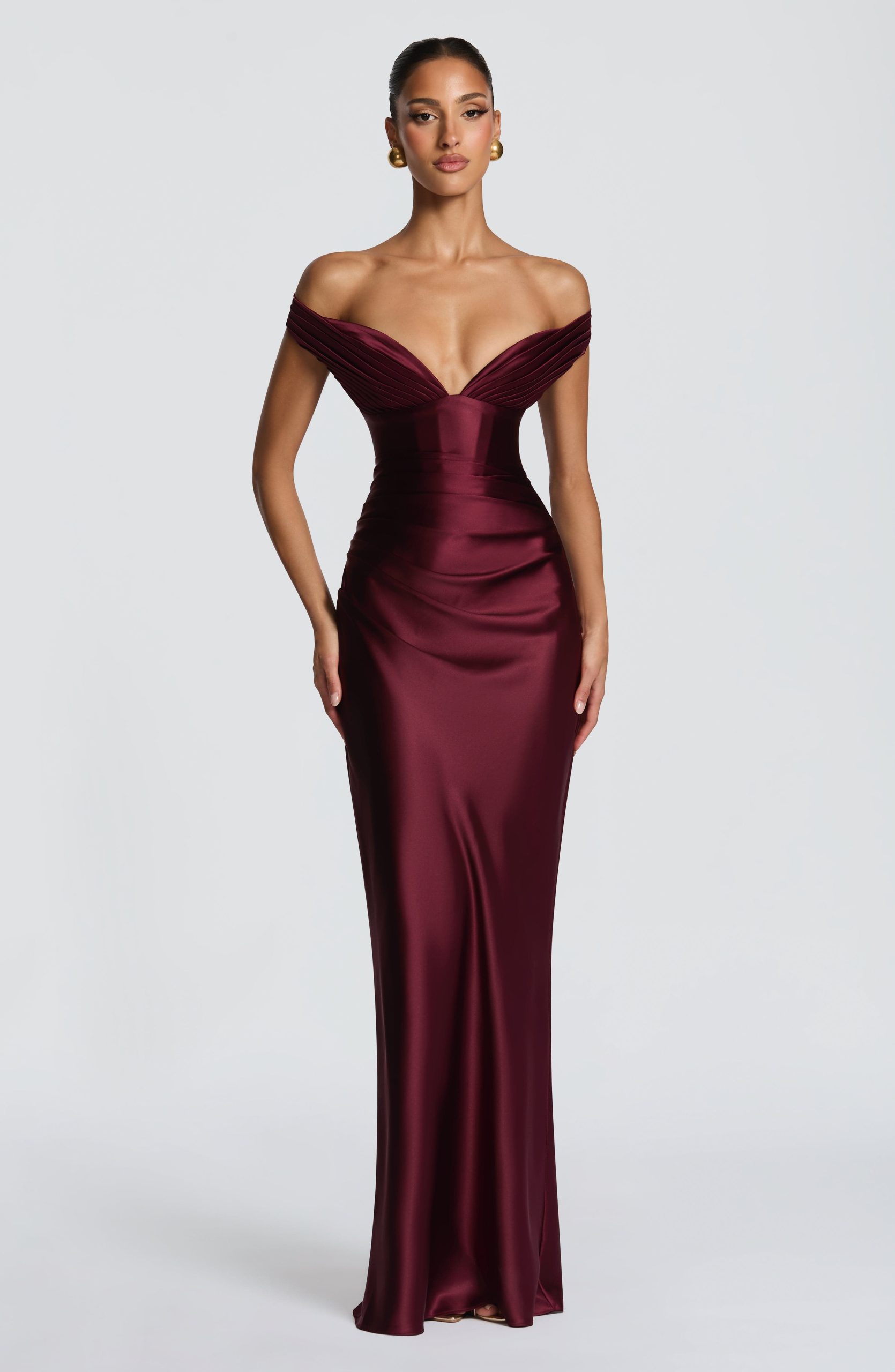 Aurelia Maxi Dress – Cherry Lacquer