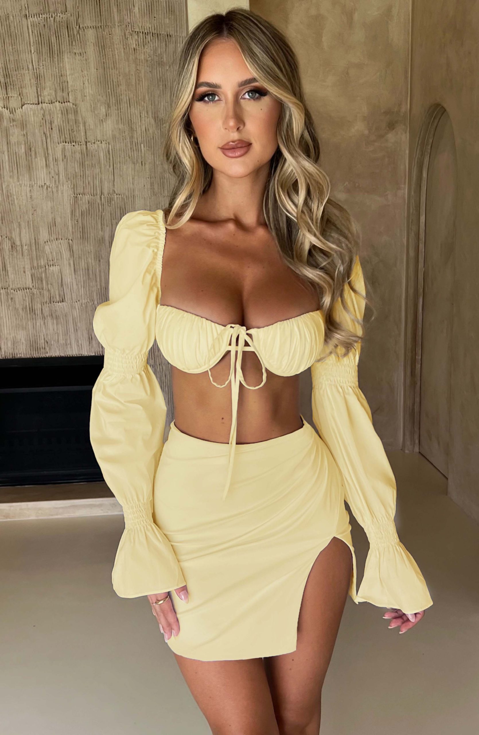 Perla Mini Skirt – Lemon