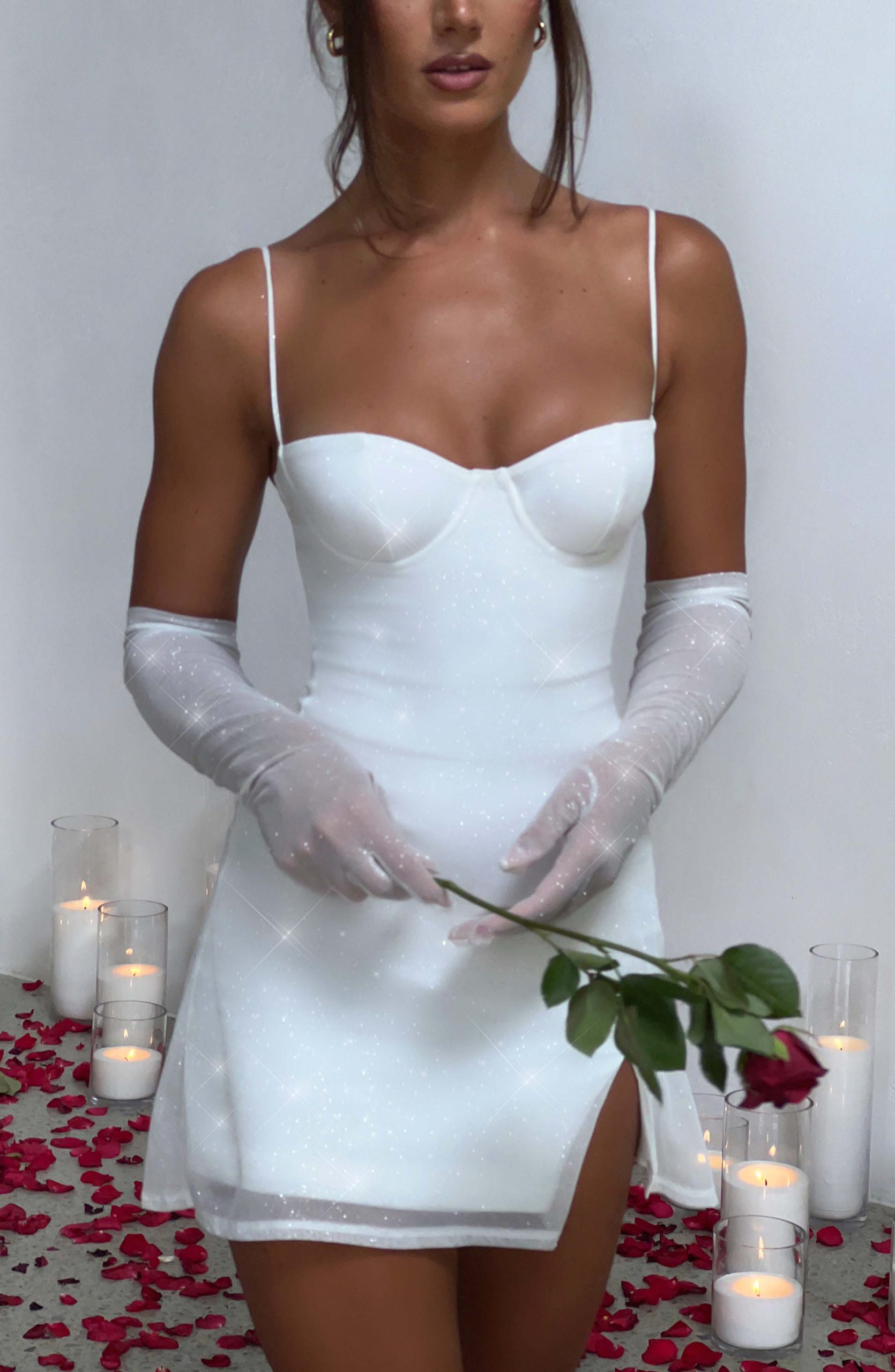 Pixie Glove – Ivory Sparkle