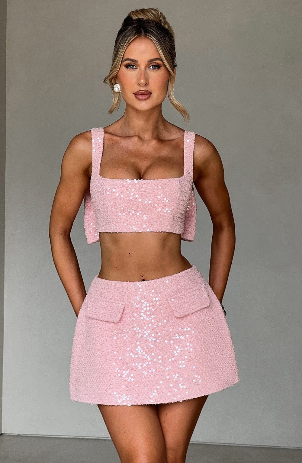 Kiri Mini Skirt – Blush