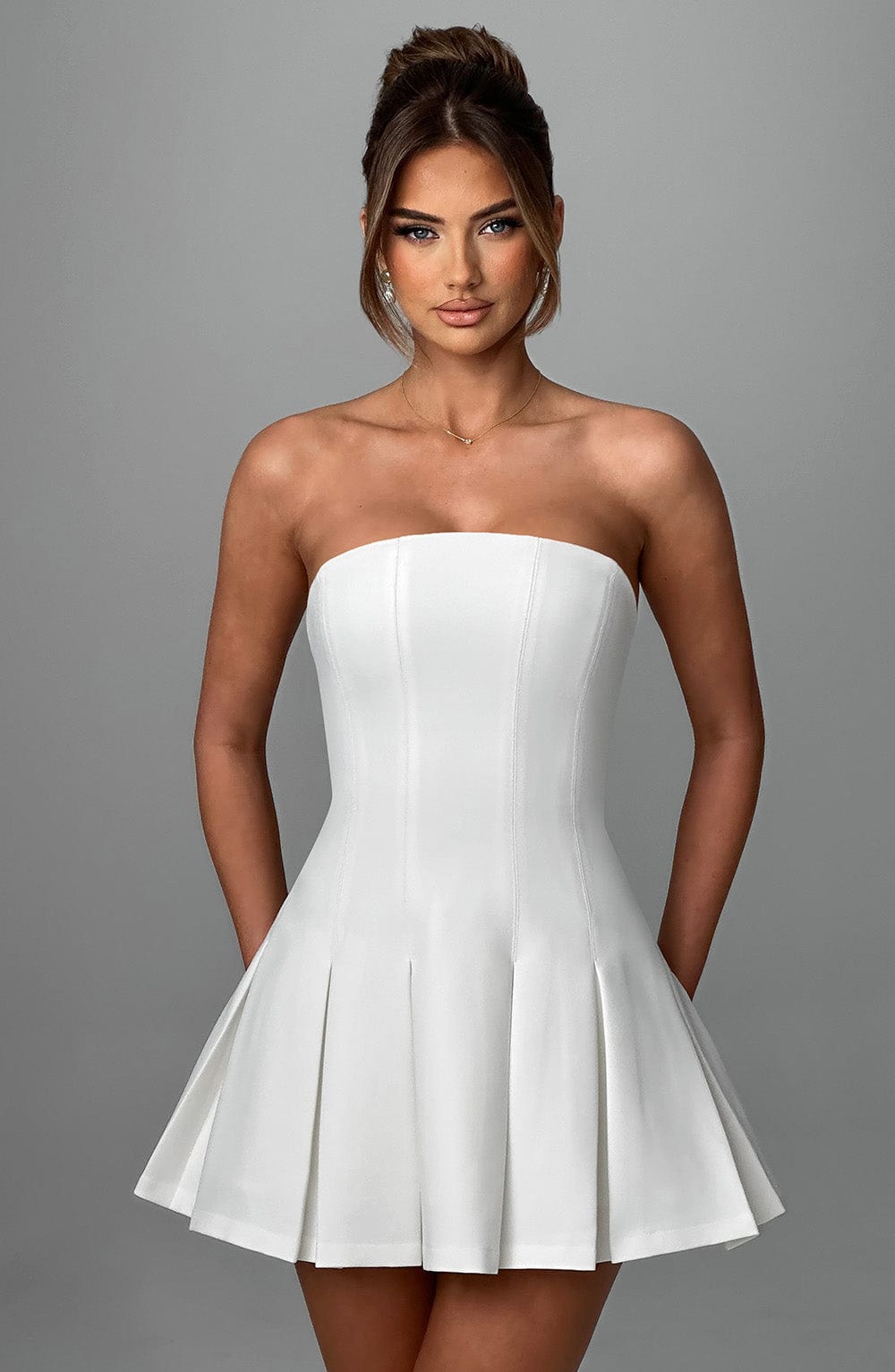 Bryony Mini Dress – Ivory