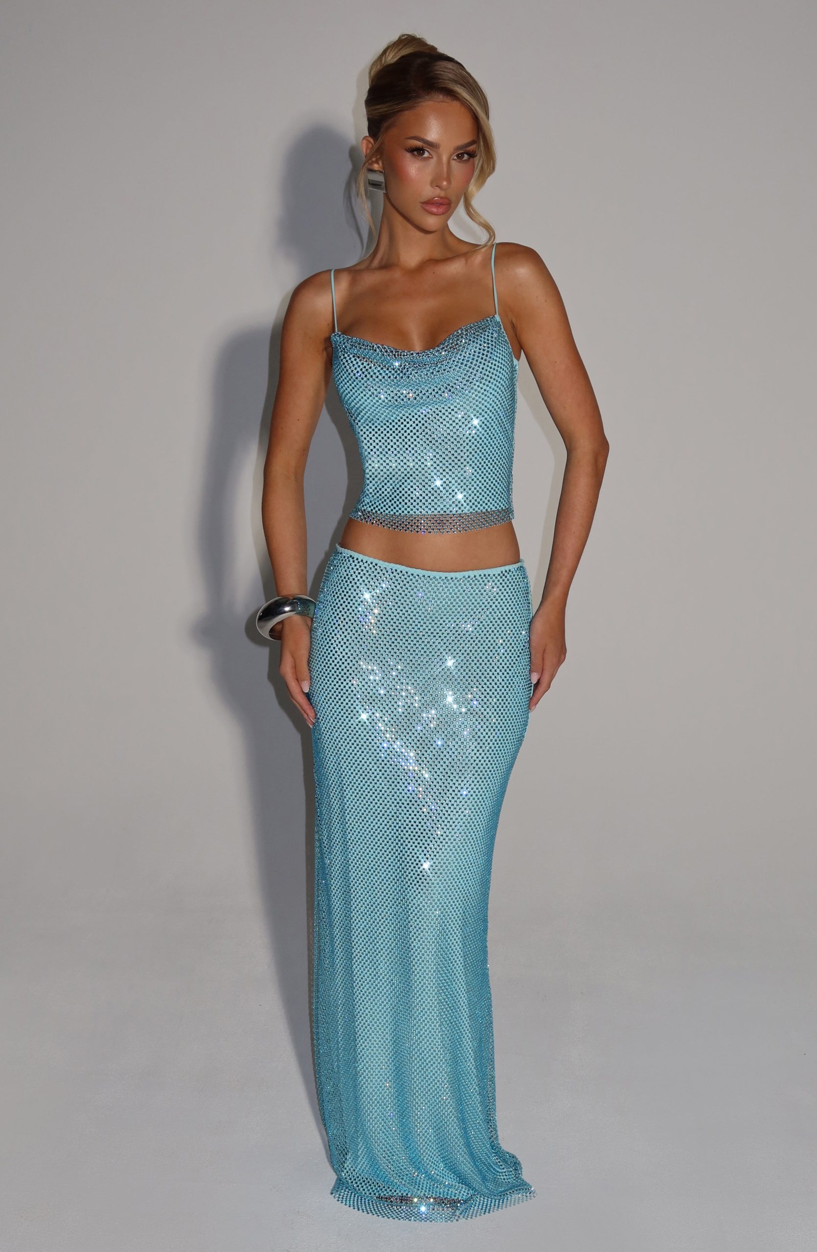 Hali Maxi Skirt – Aqua