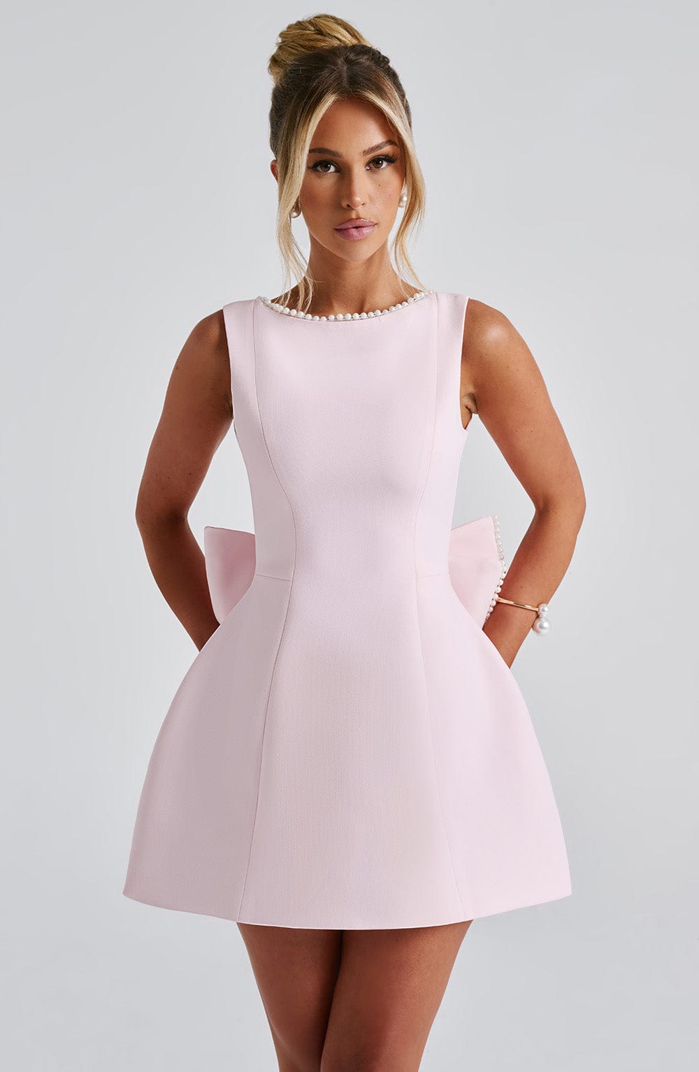 Carrie Mini Dress – Blush