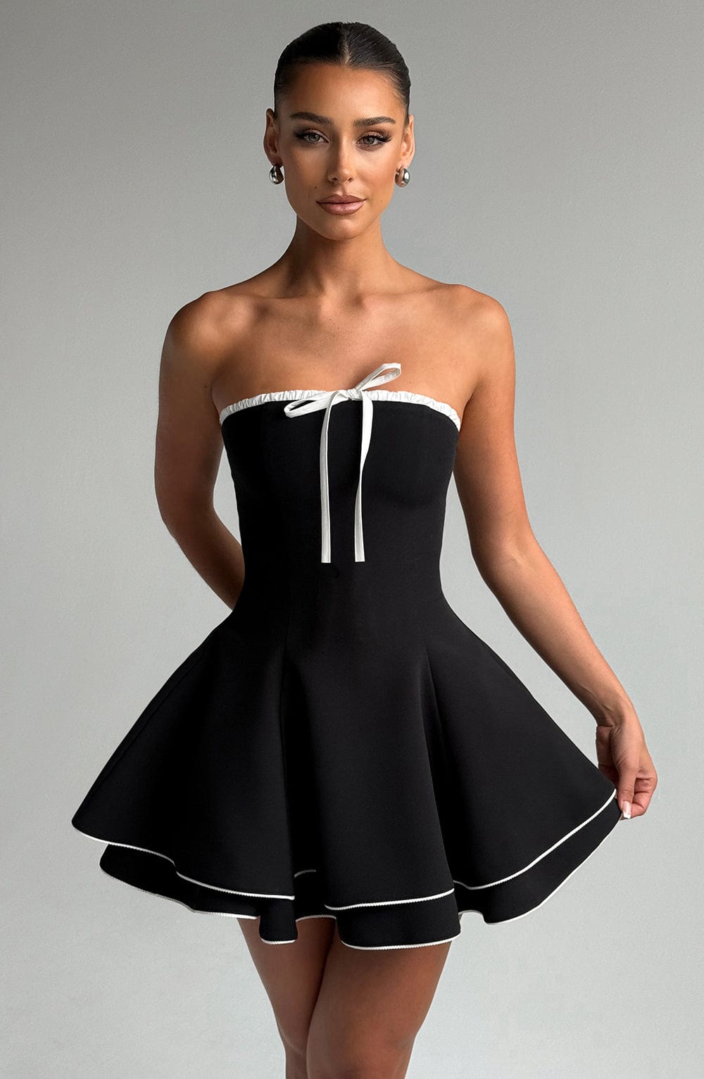 Juno Mini Dress – Black/White