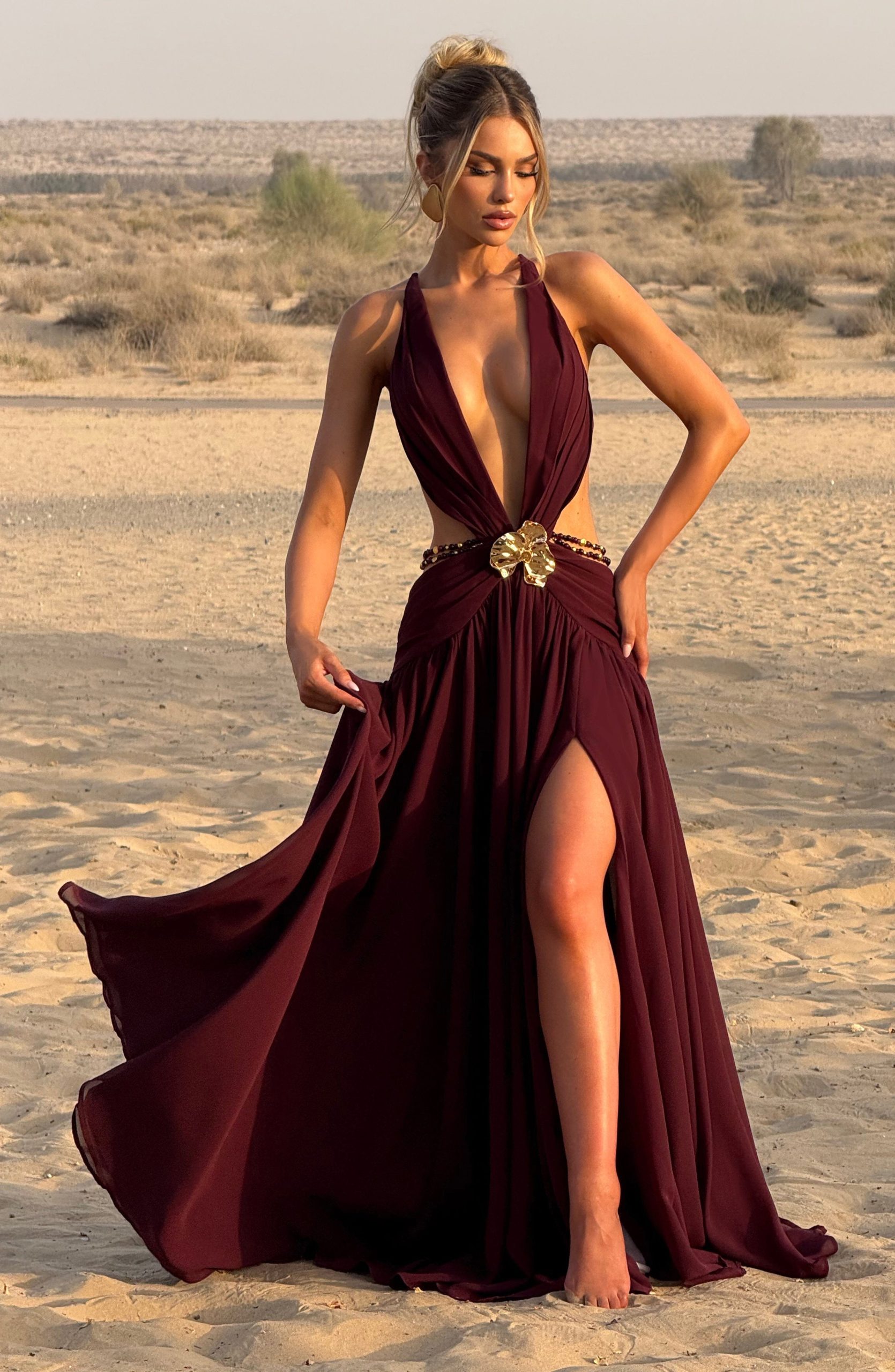 Indianna Maxi Dress – Cherry Lacquer