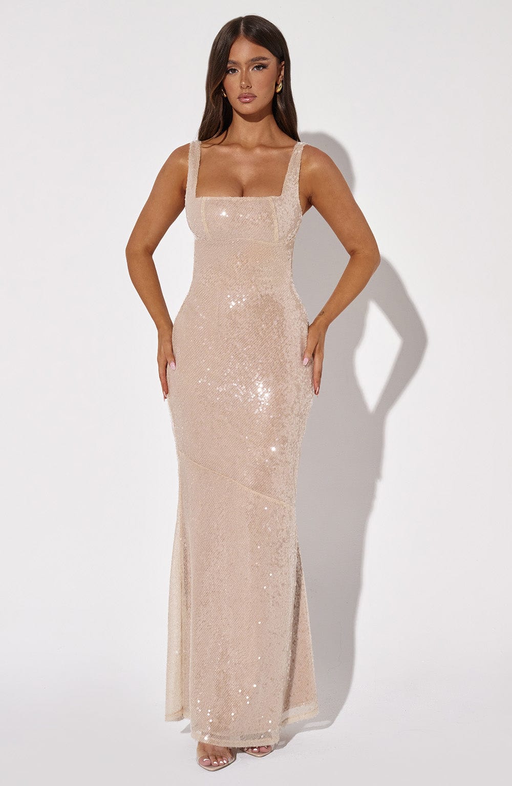 Corinne Maxi Dress – Nude