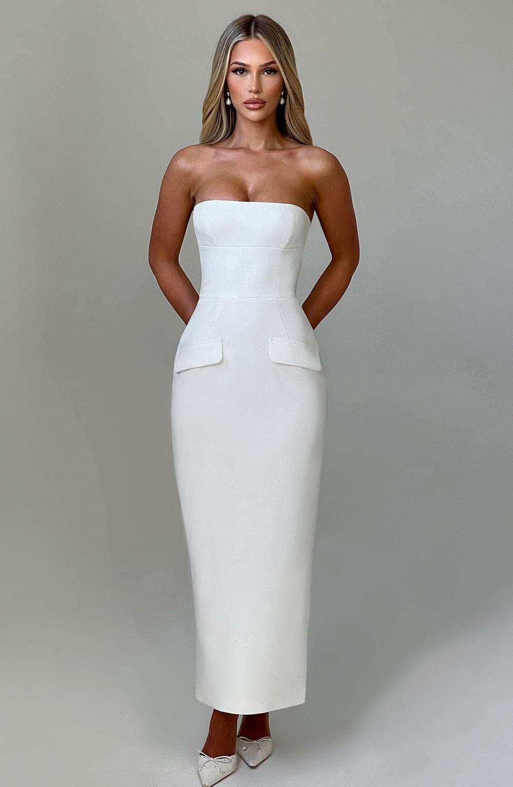 Roxanne Midaxi Dress – Ivory