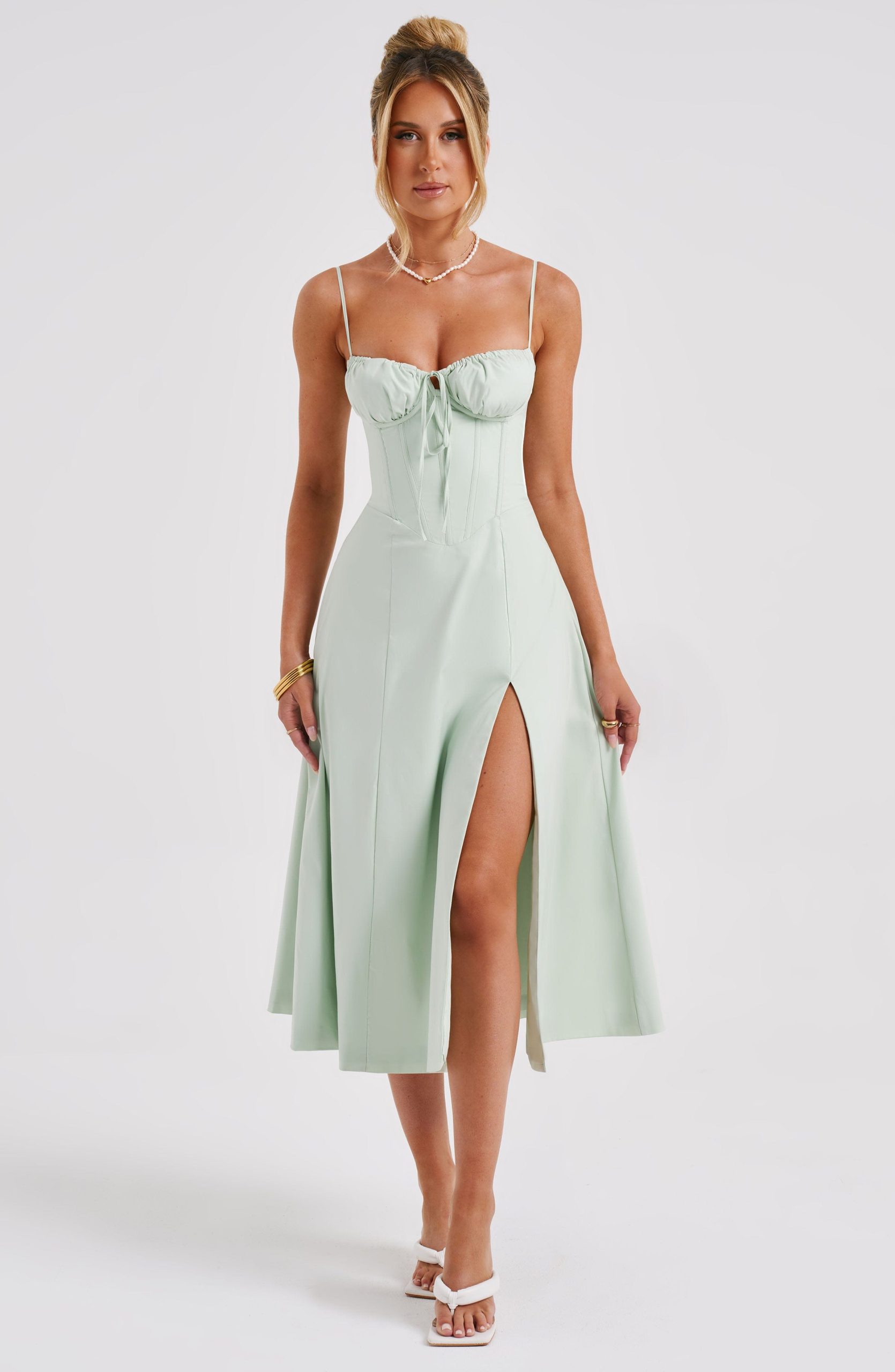 Deanna Midi Dress – Sage
