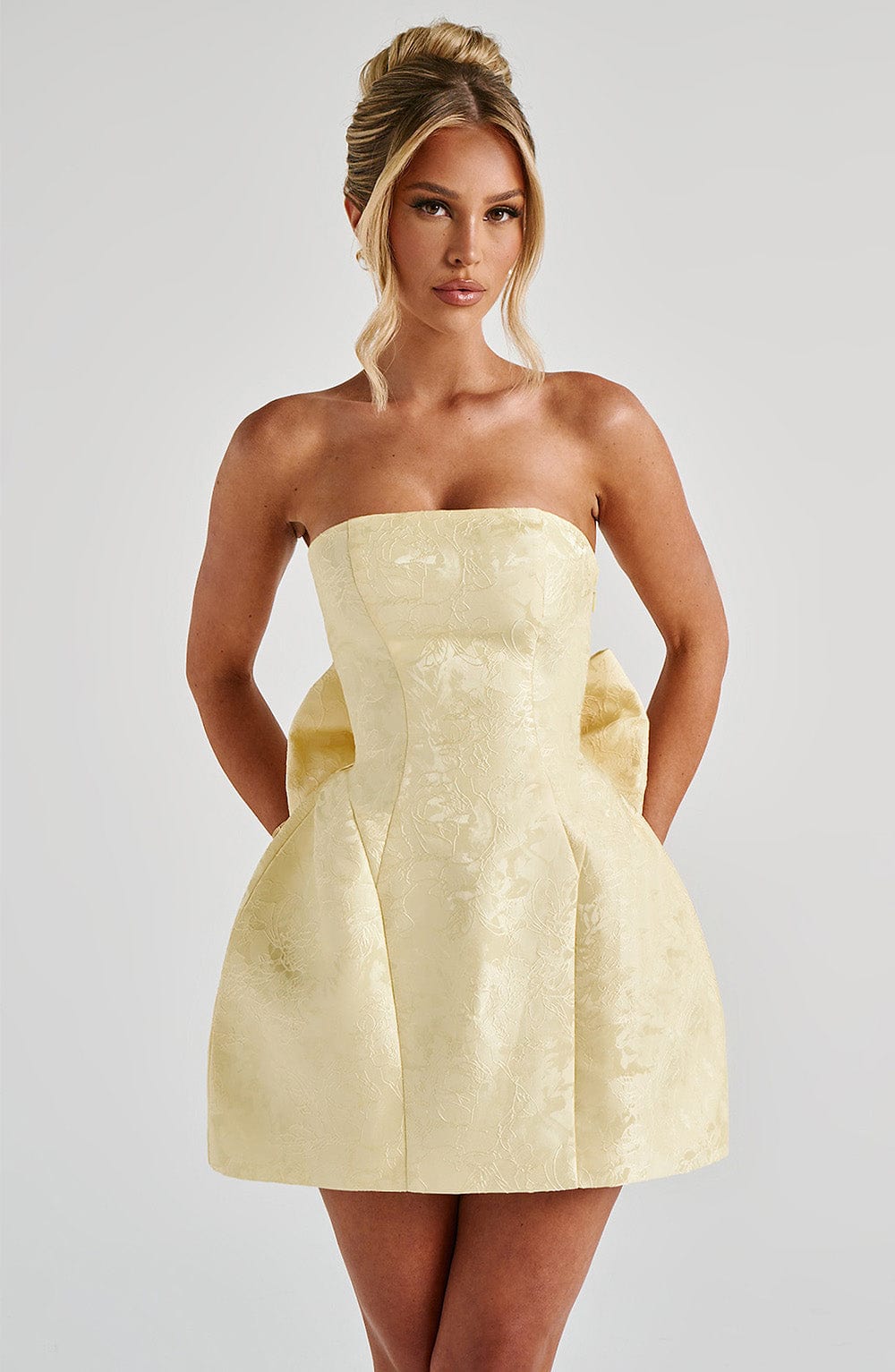 Elenora Mini Dress – Lemon