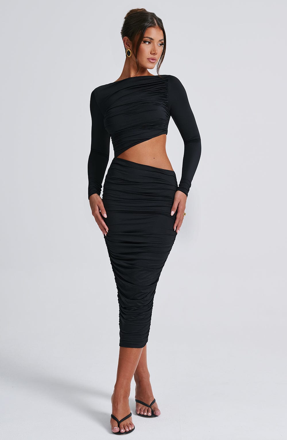 Rylee Midi Dress – Black