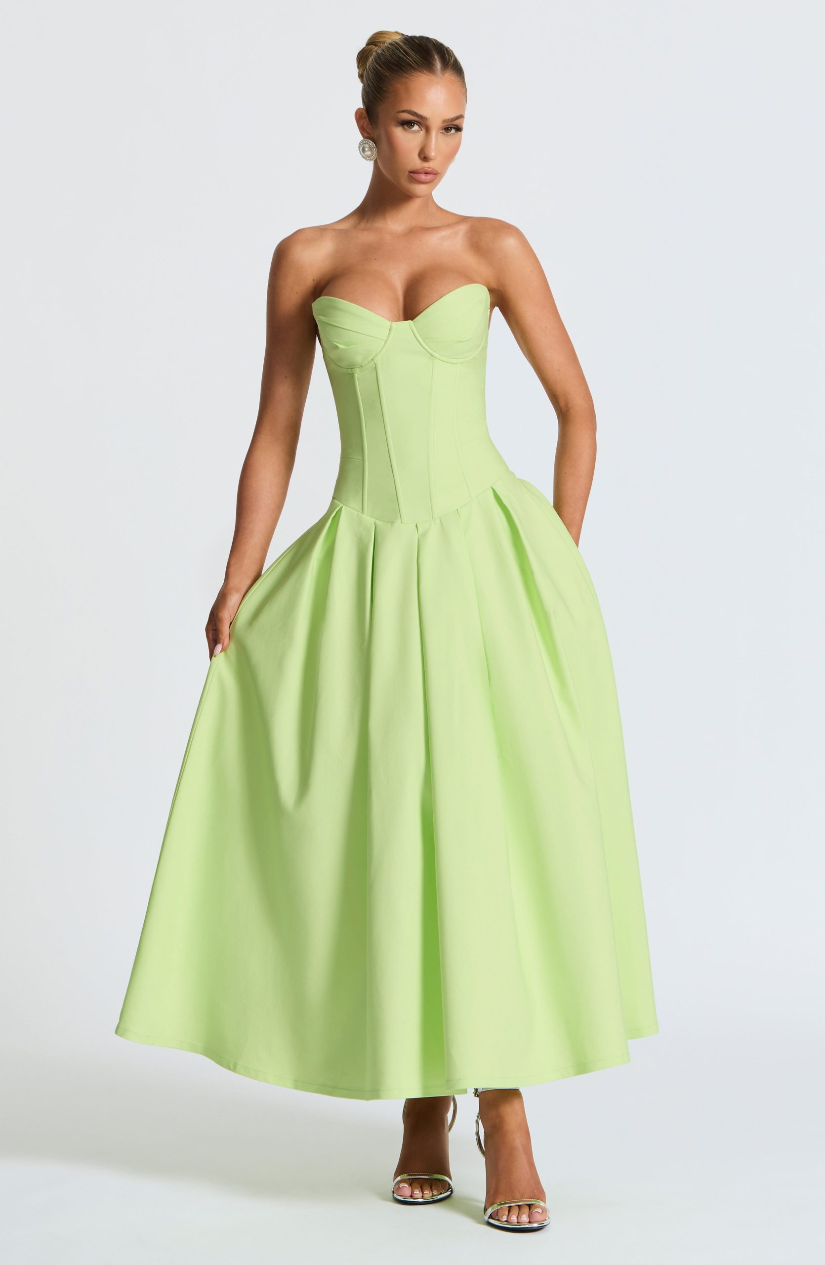 Salma Midi Dress – Lime