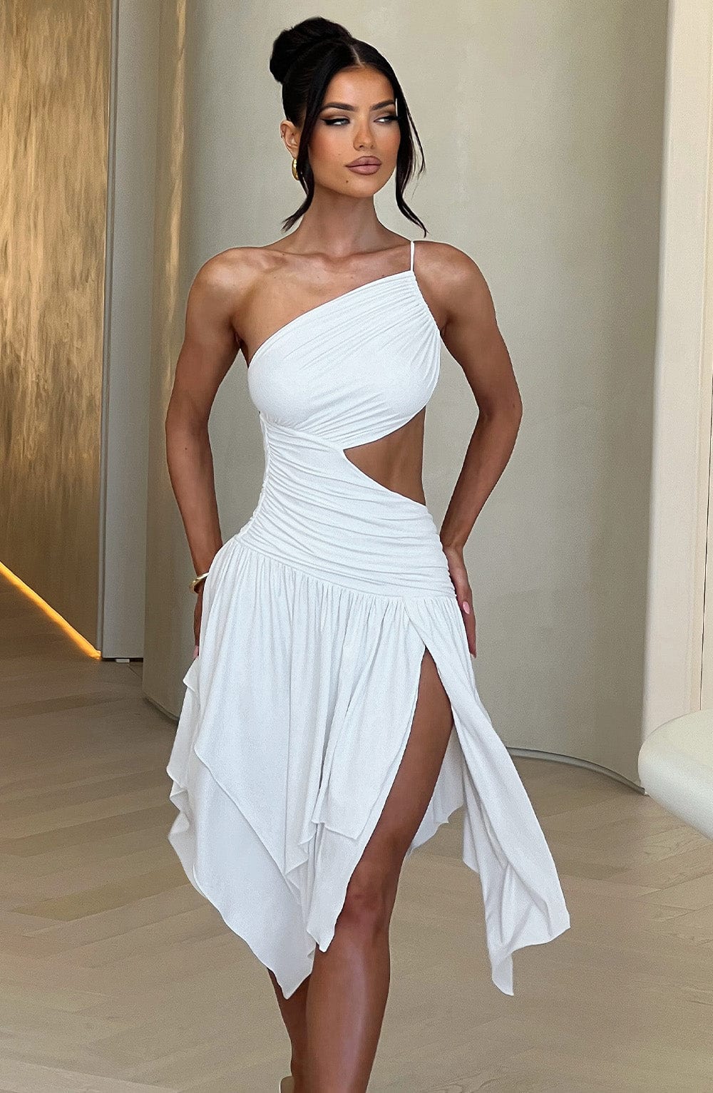 Emeline Midi Dress – White